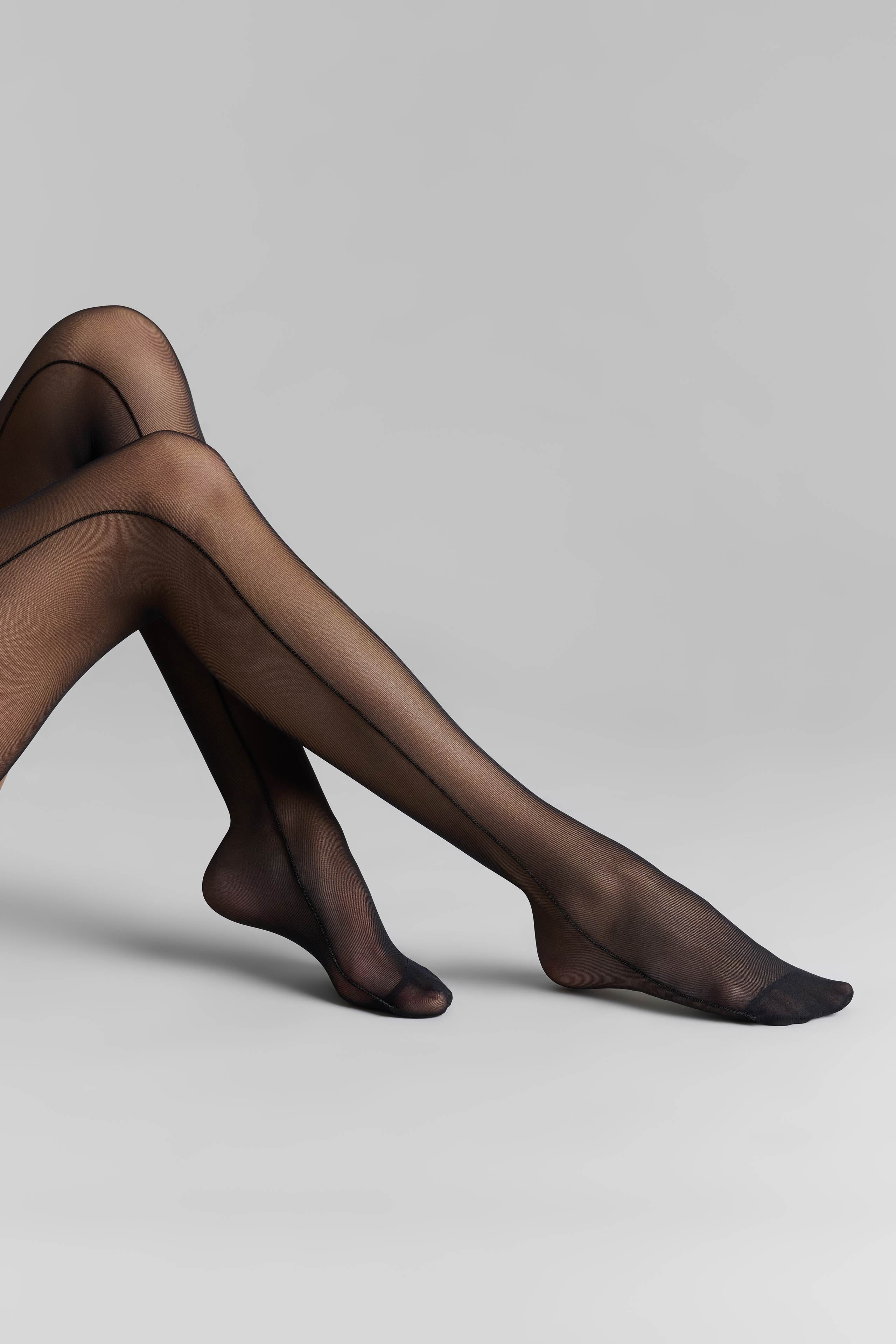 Cut and curled stockings double side seams - 20D - LEGWEAR