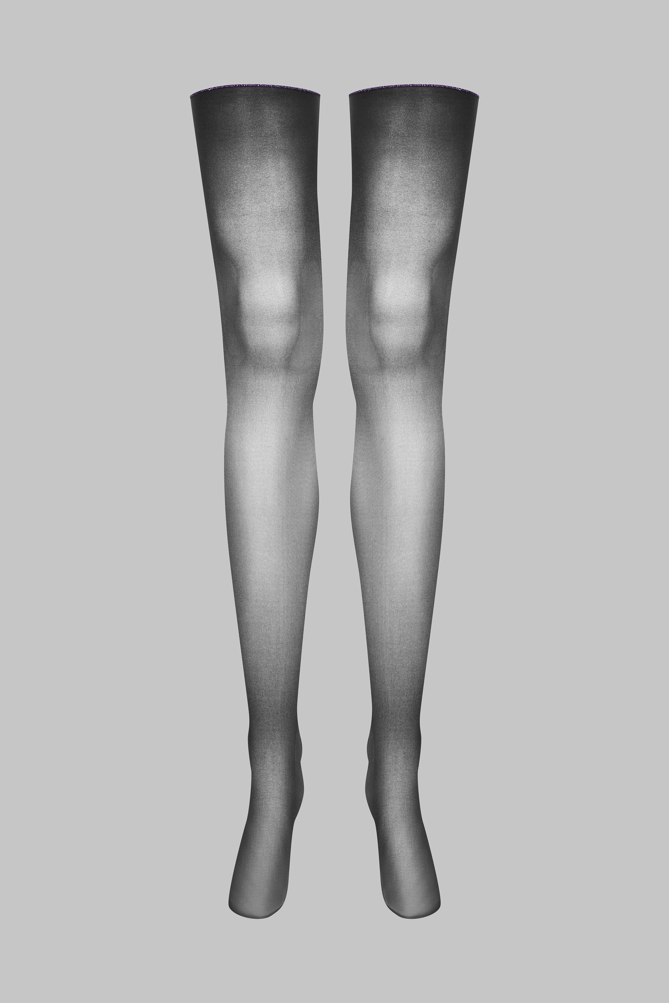 Cut And Curled Stockings With Lurex Back Seam - LEGWEAR