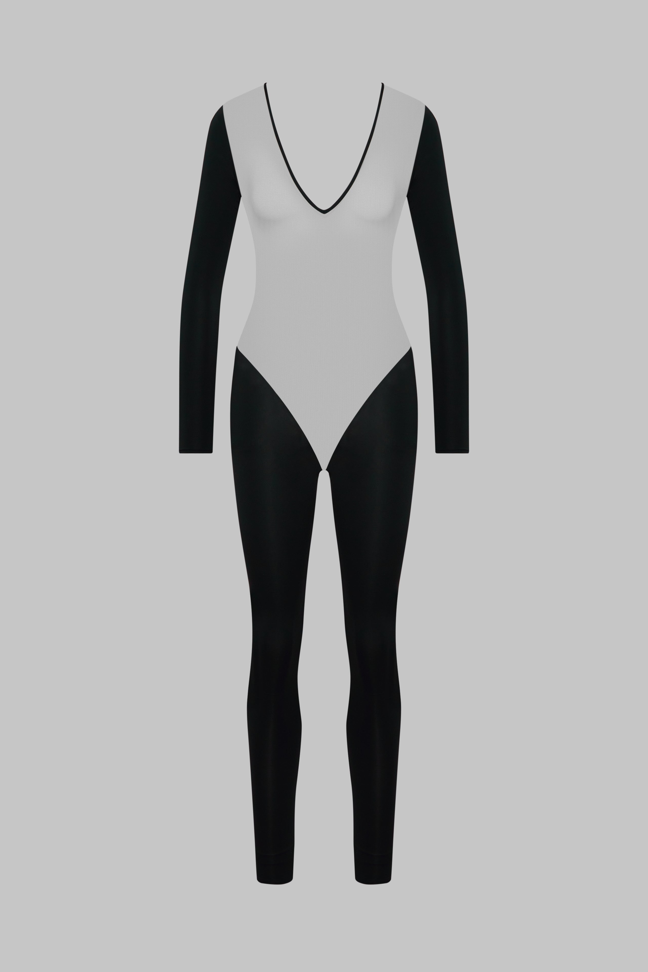 Long Sleeve Backless Catsuit - Pure Tentation