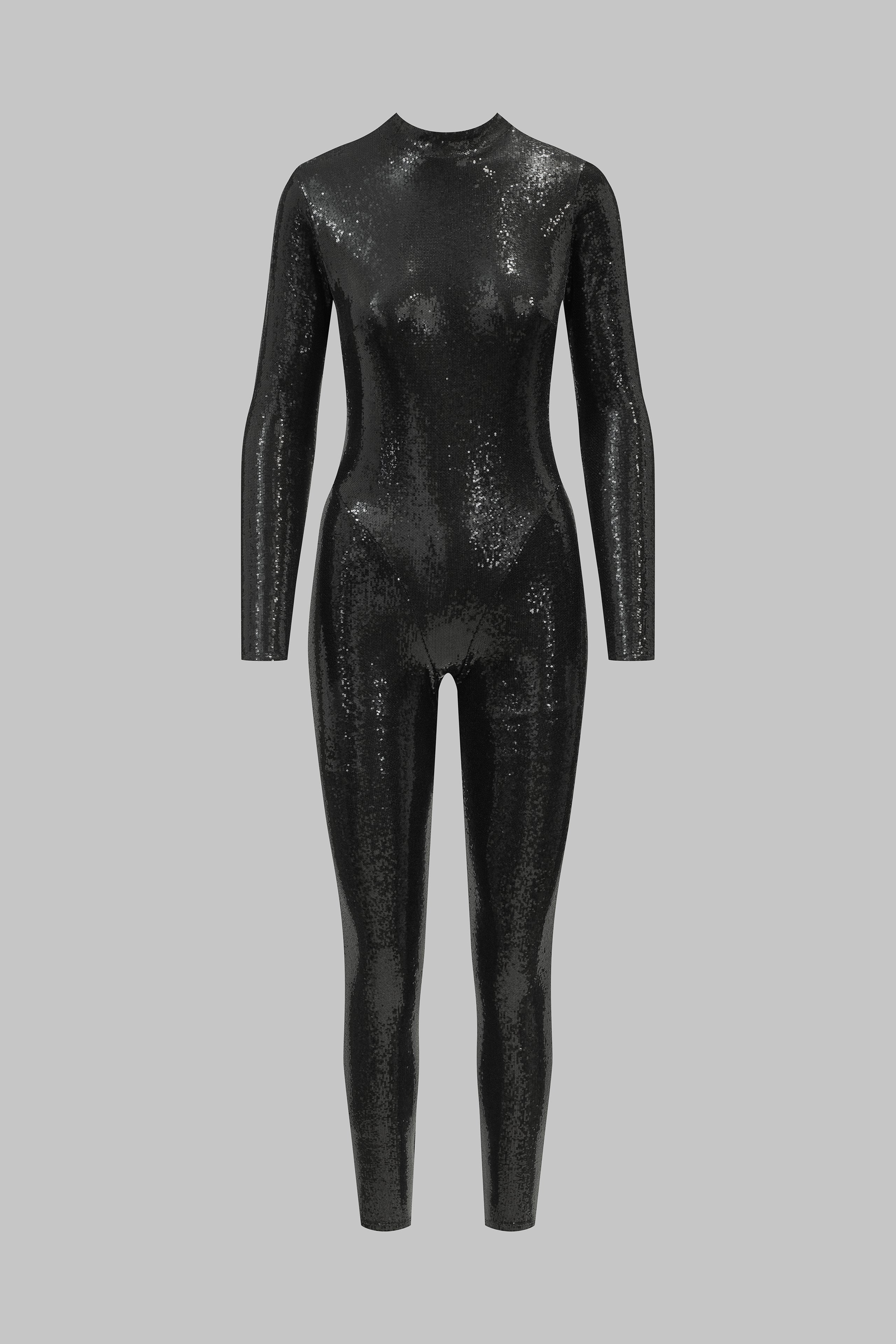 Sequins Open Back Catsuit - 24 Secret Days