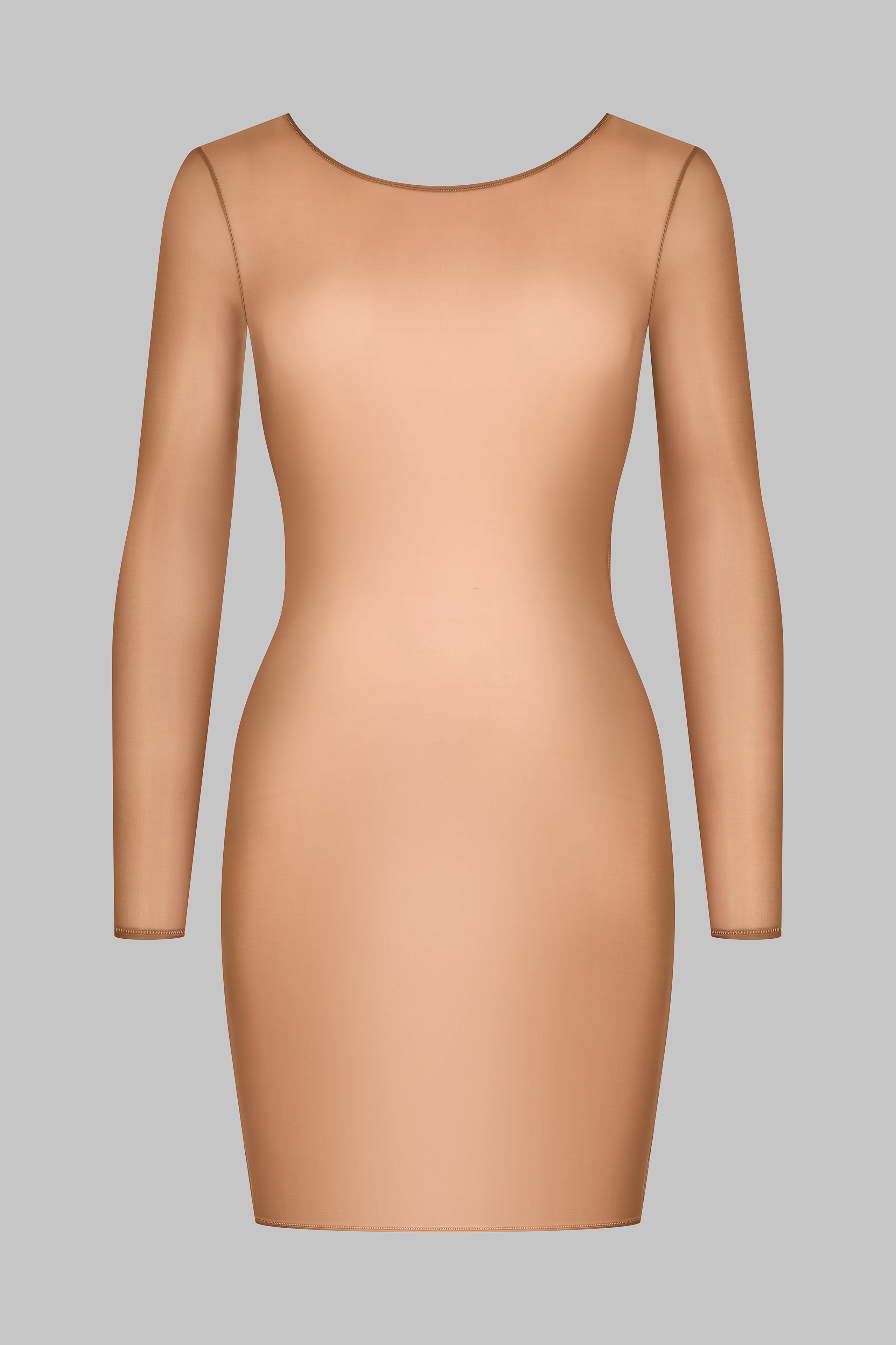 Short Open Back Long Sleeve Dress - French Kiss Light