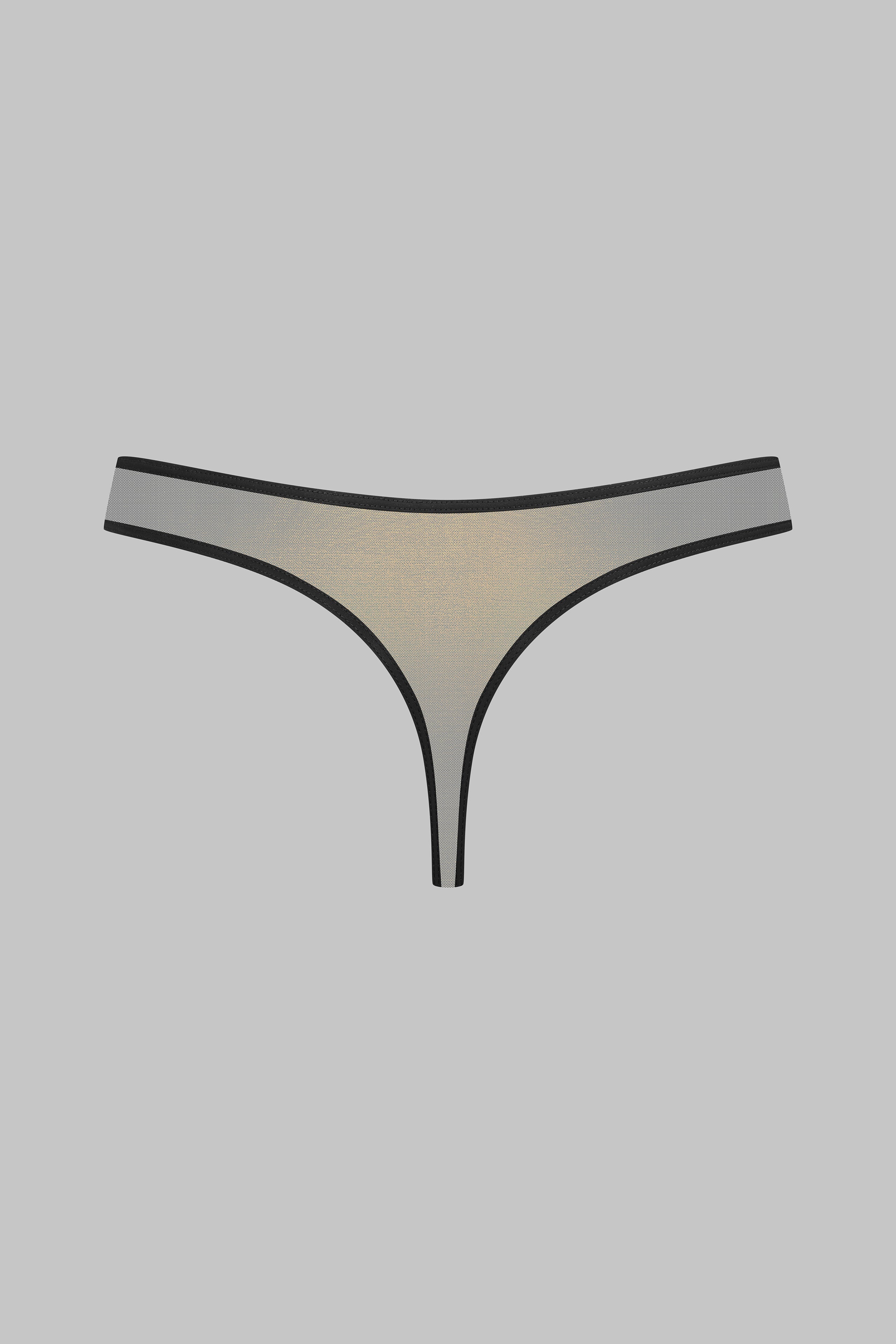 Shiny high-leg thong