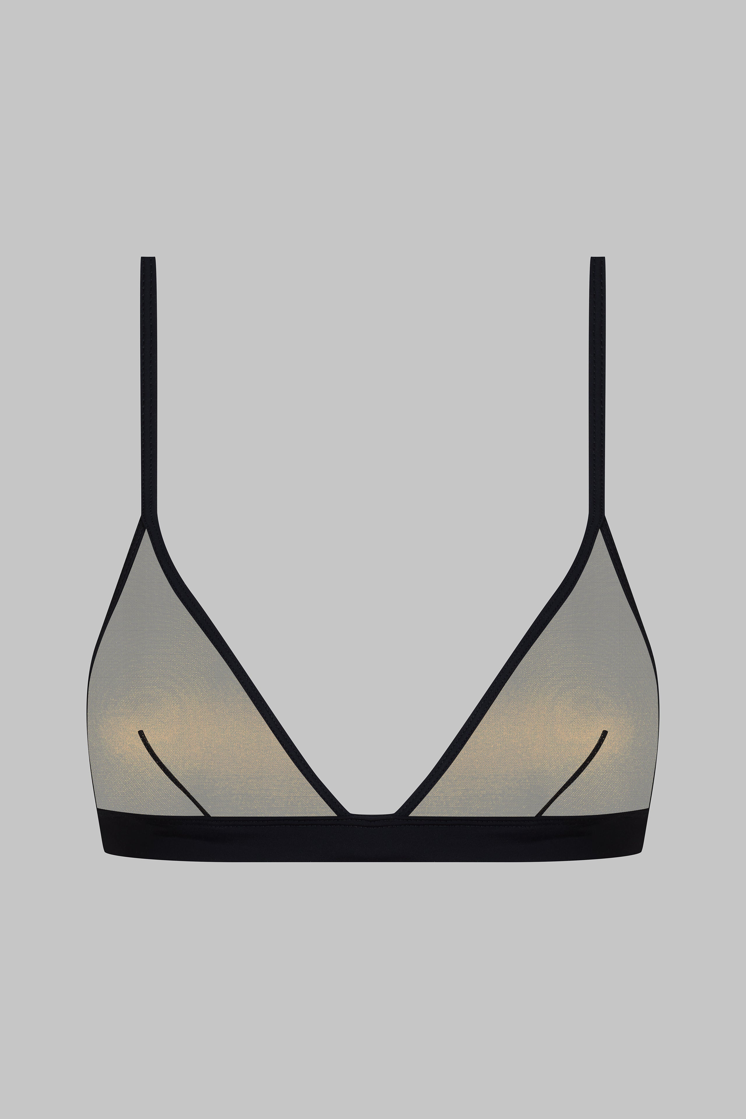 Shiny triangle bra