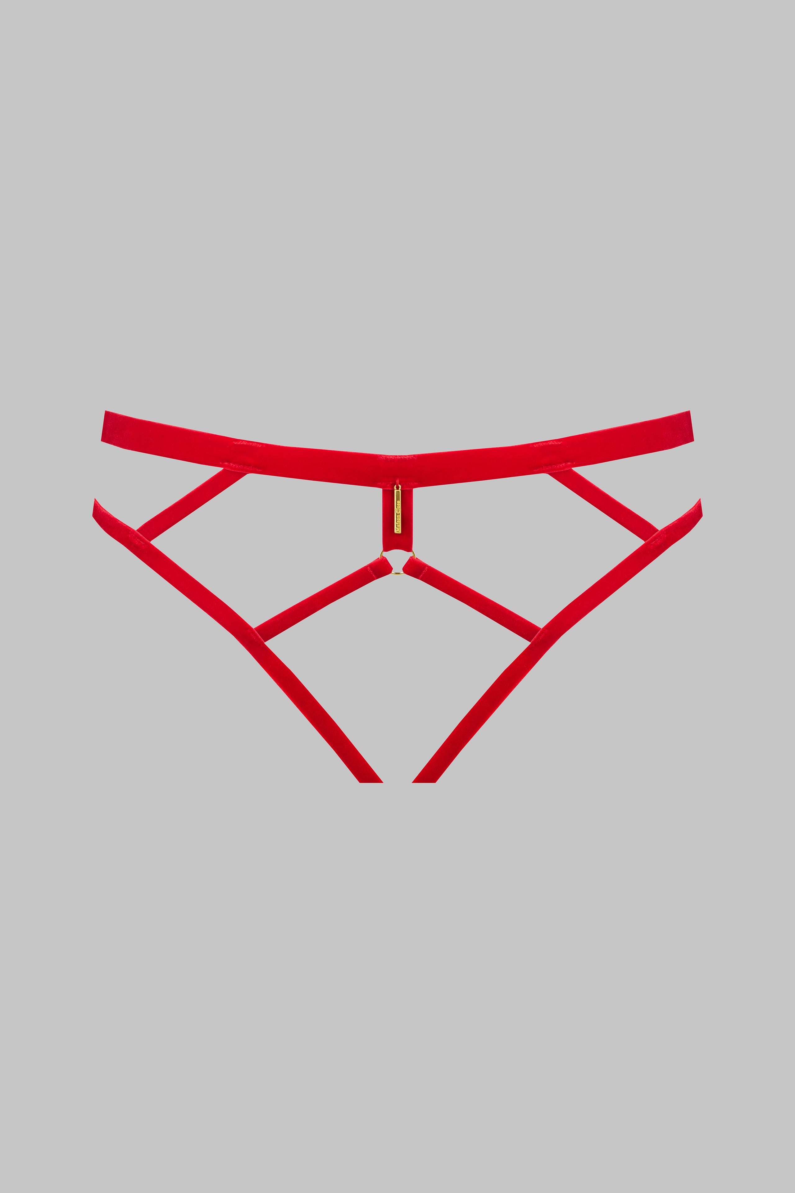 Open panty - Velvet set
