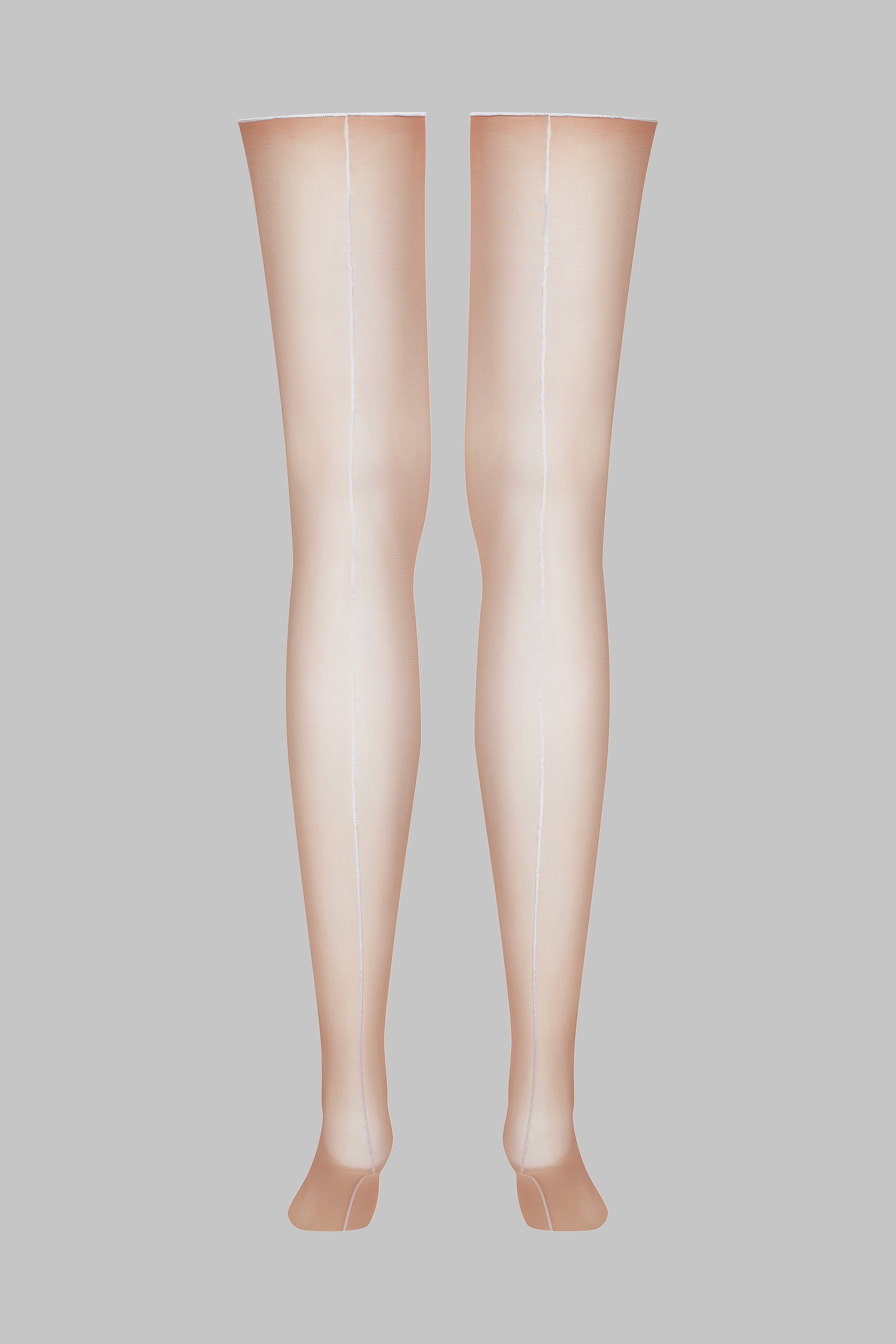 Cut and curled back seamed stockings - 20D - LEGWEAR