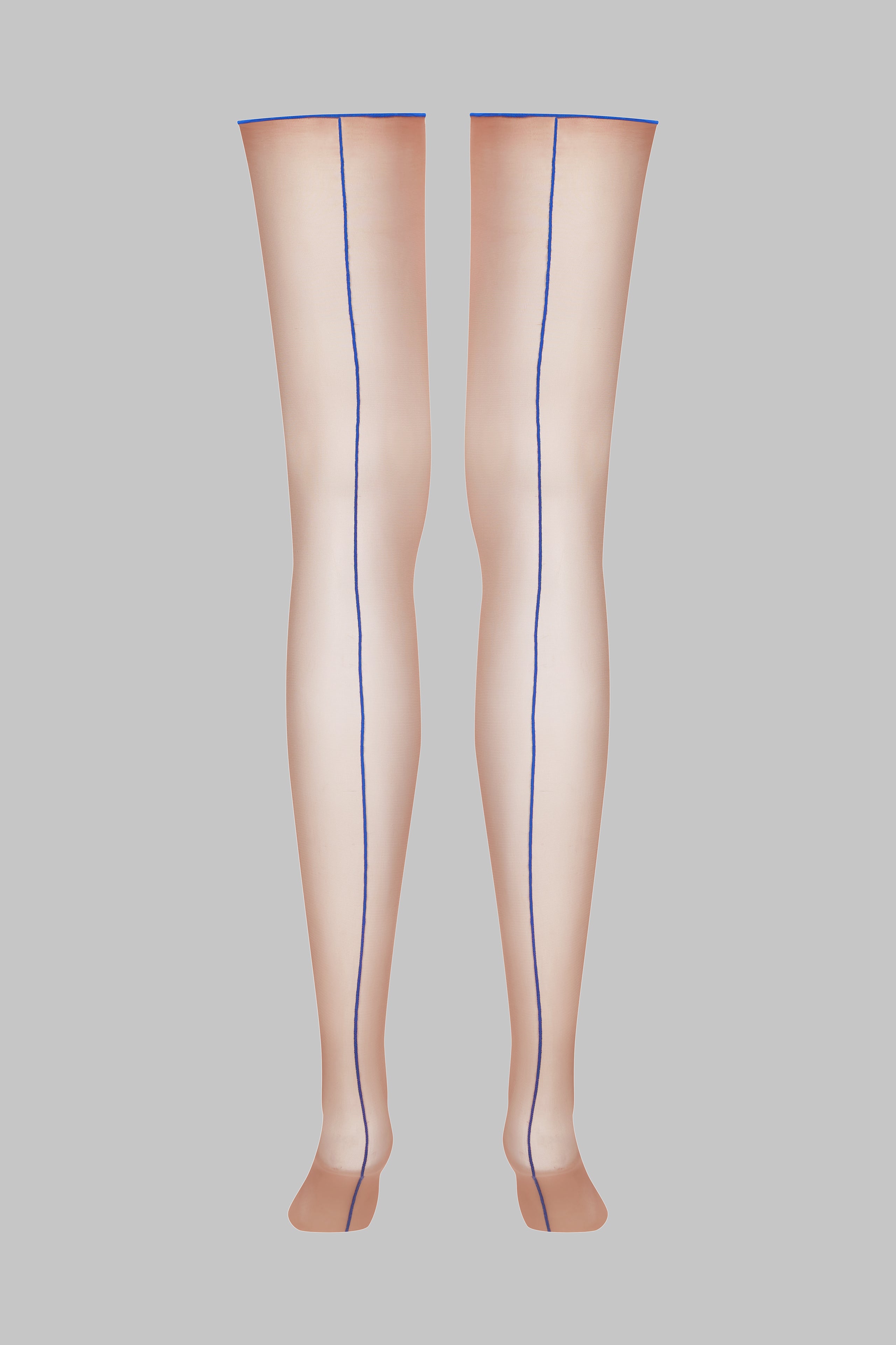 Cut and curled back seamed stockings - 20D - LEGWEAR