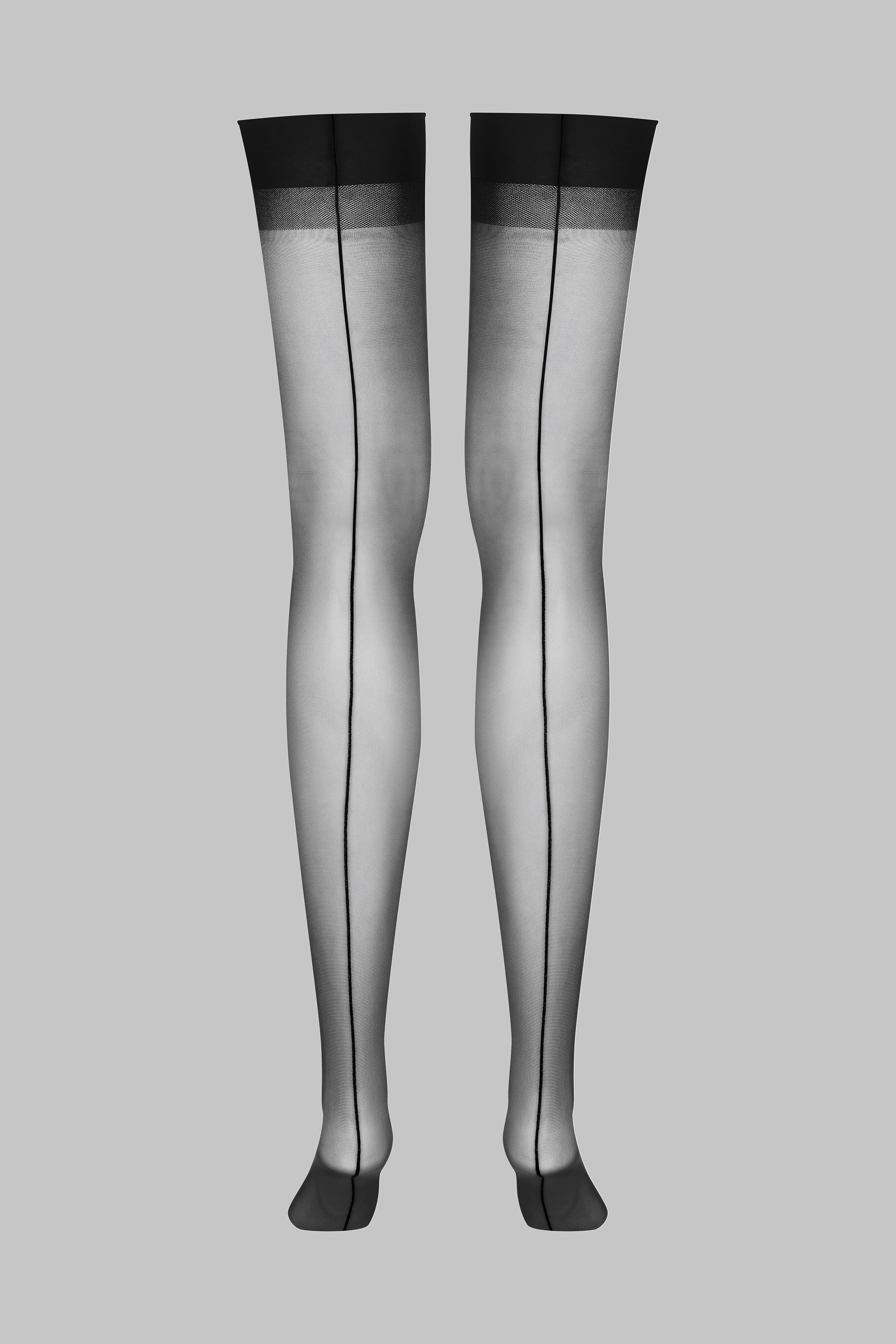 Back seamed garter stockings - 20D - LEGWEAR