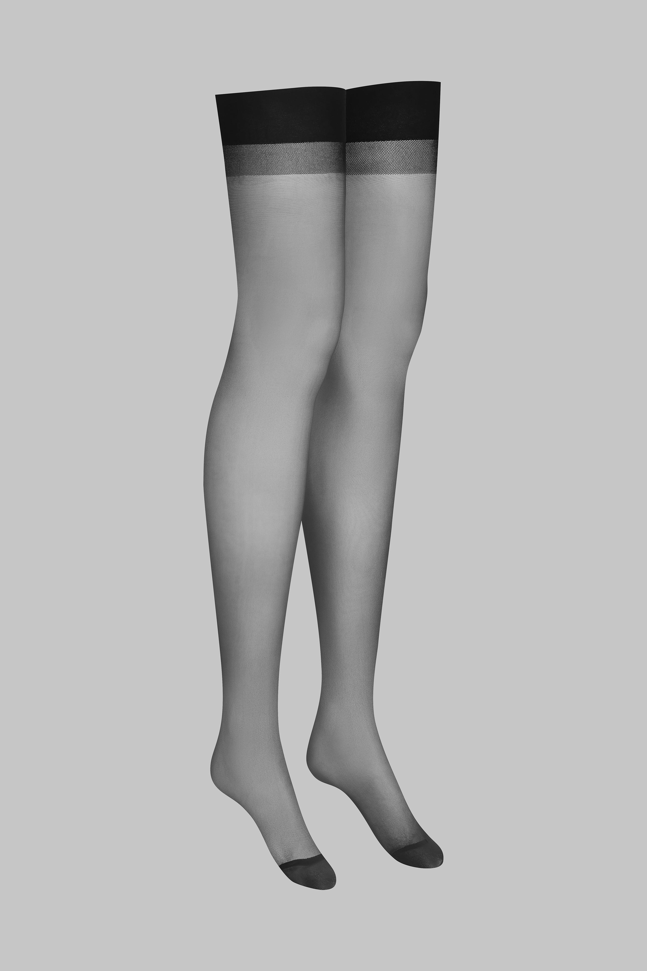 Back seamed garter stockings - 20D - LEGWEAR