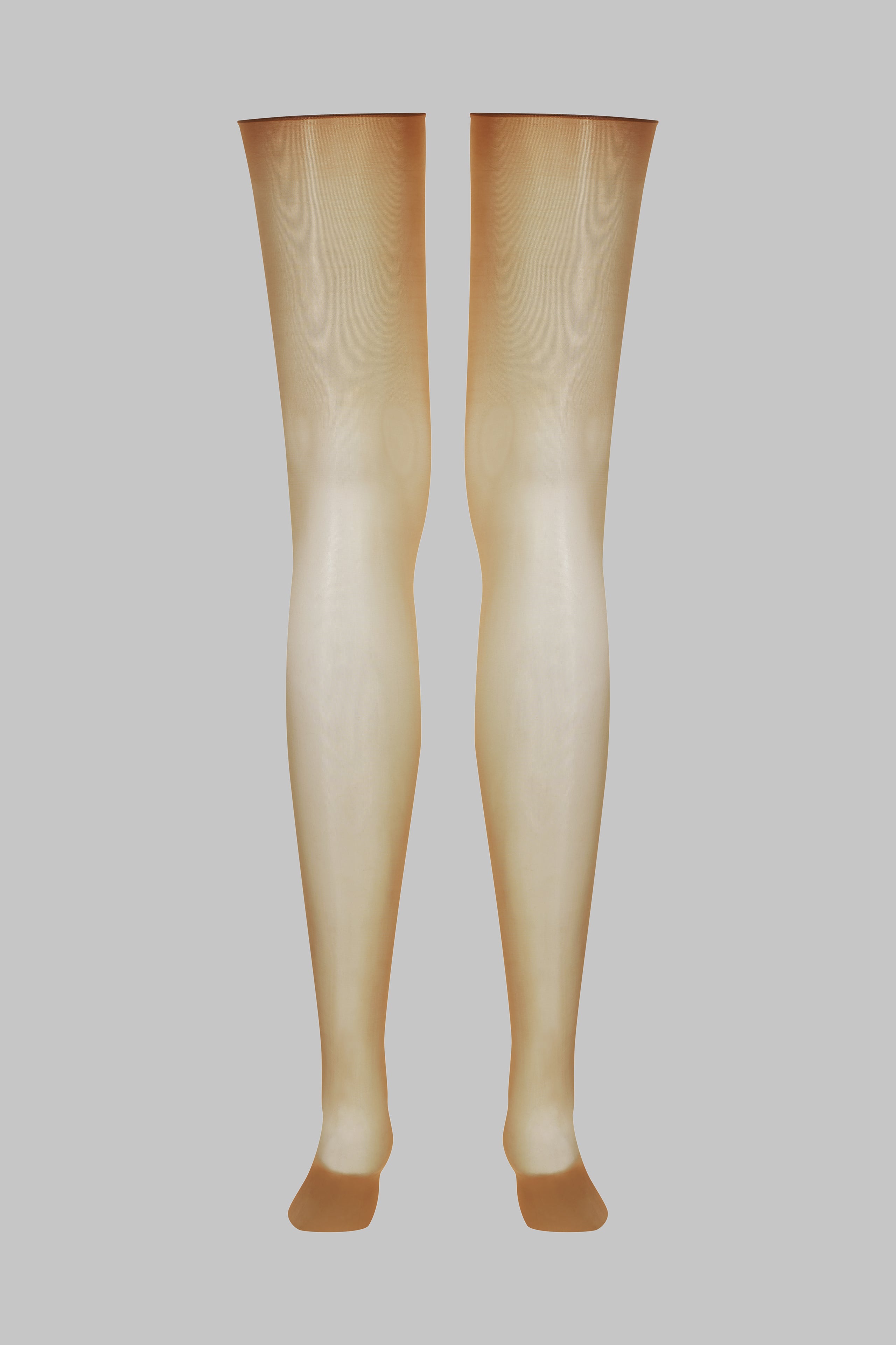 Glossy cut and curled stockings 20D - Caramel - Les Coquetteries