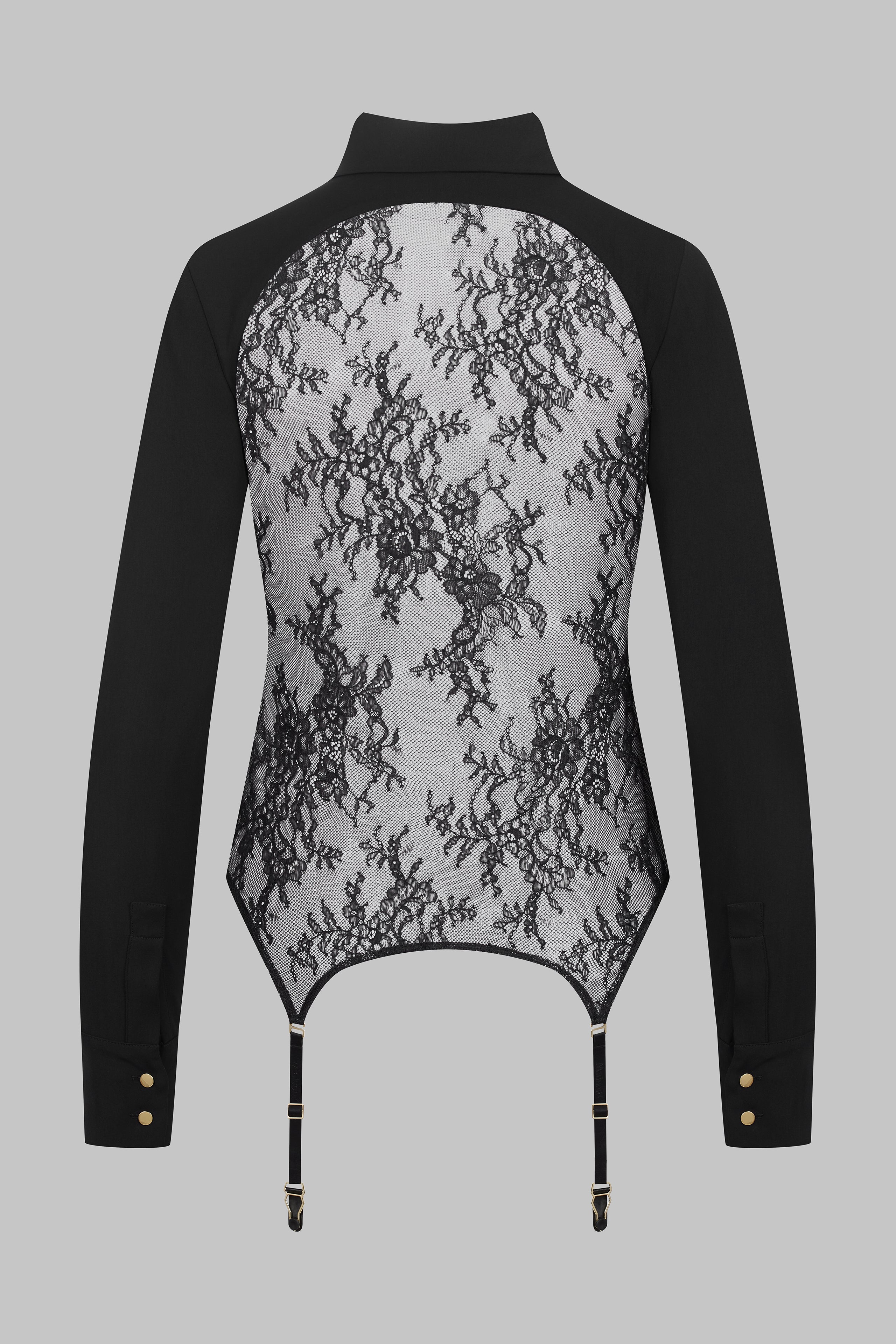 032 - Back lace garter shirt