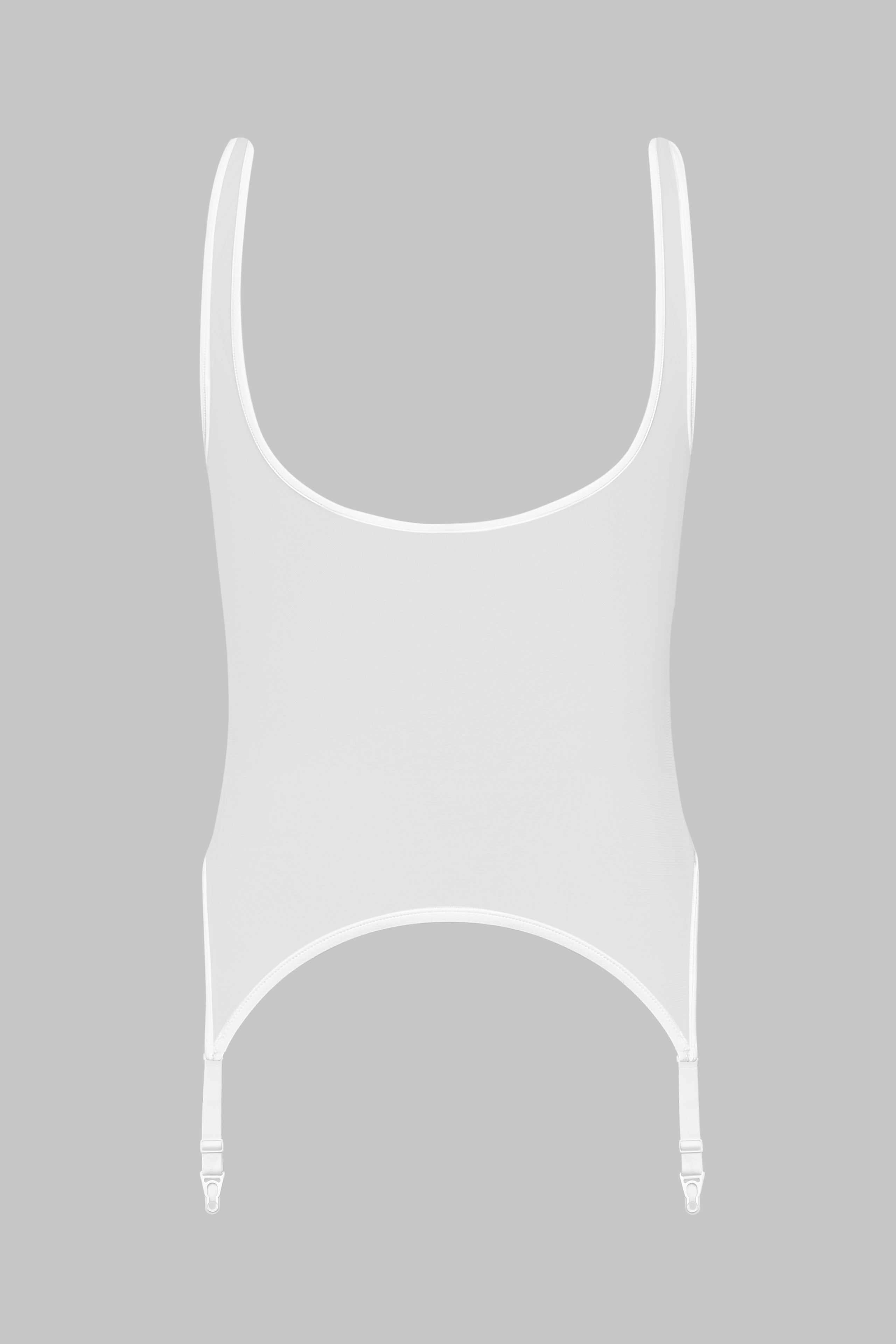 Strappy Bodysuit with Garters - Pure Tentation