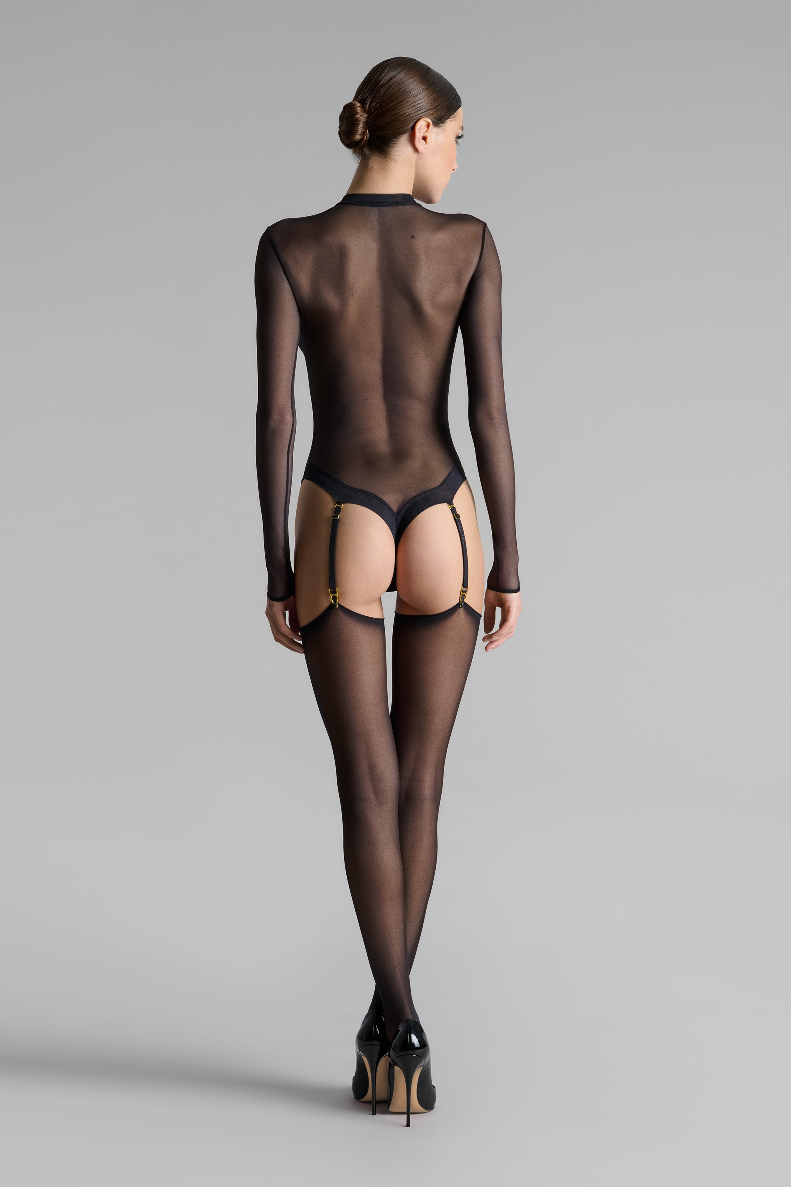 Cut and curled sheer stockings - 20D - Les Coquetteries