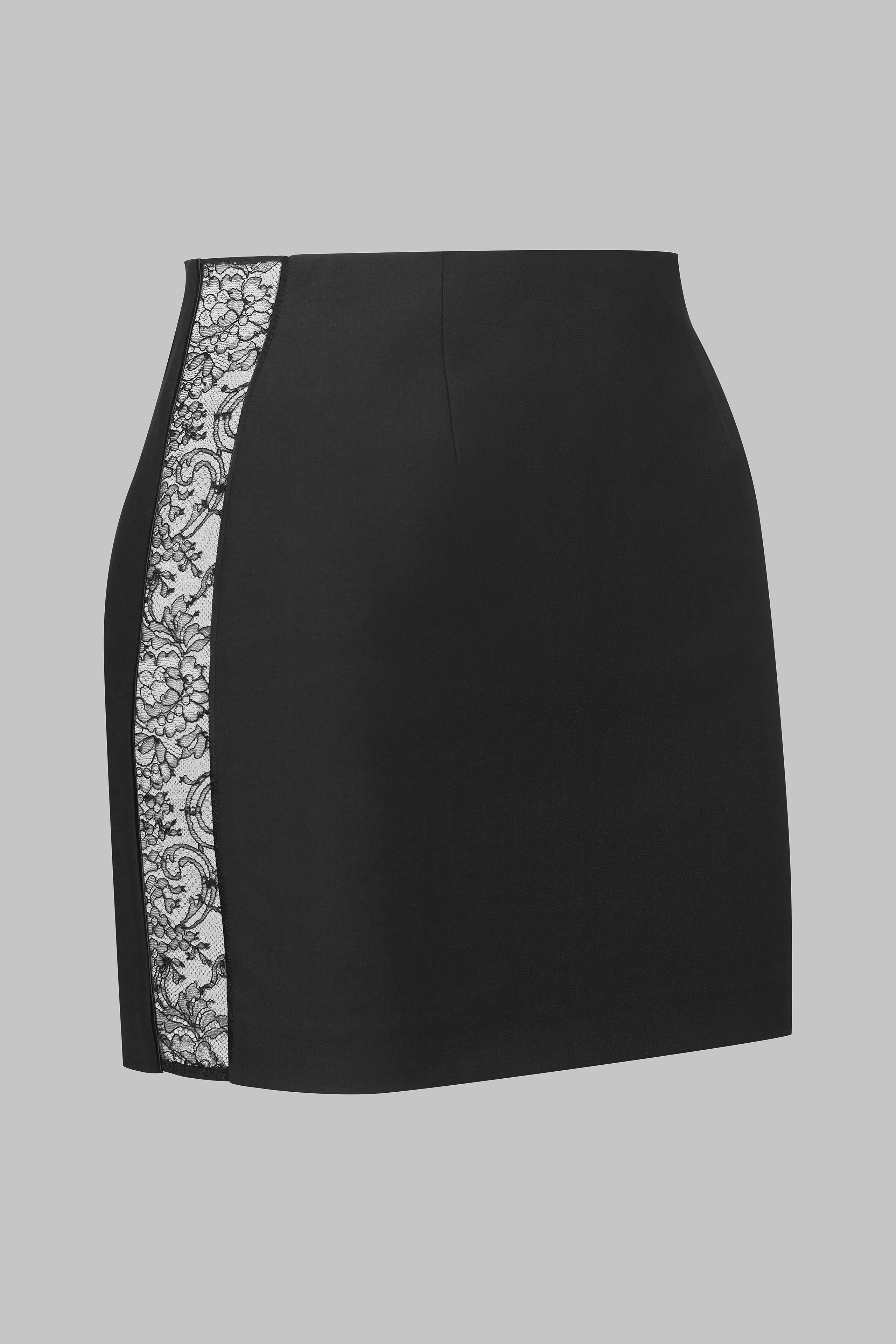 009 - Wool tuxedo mini skirt