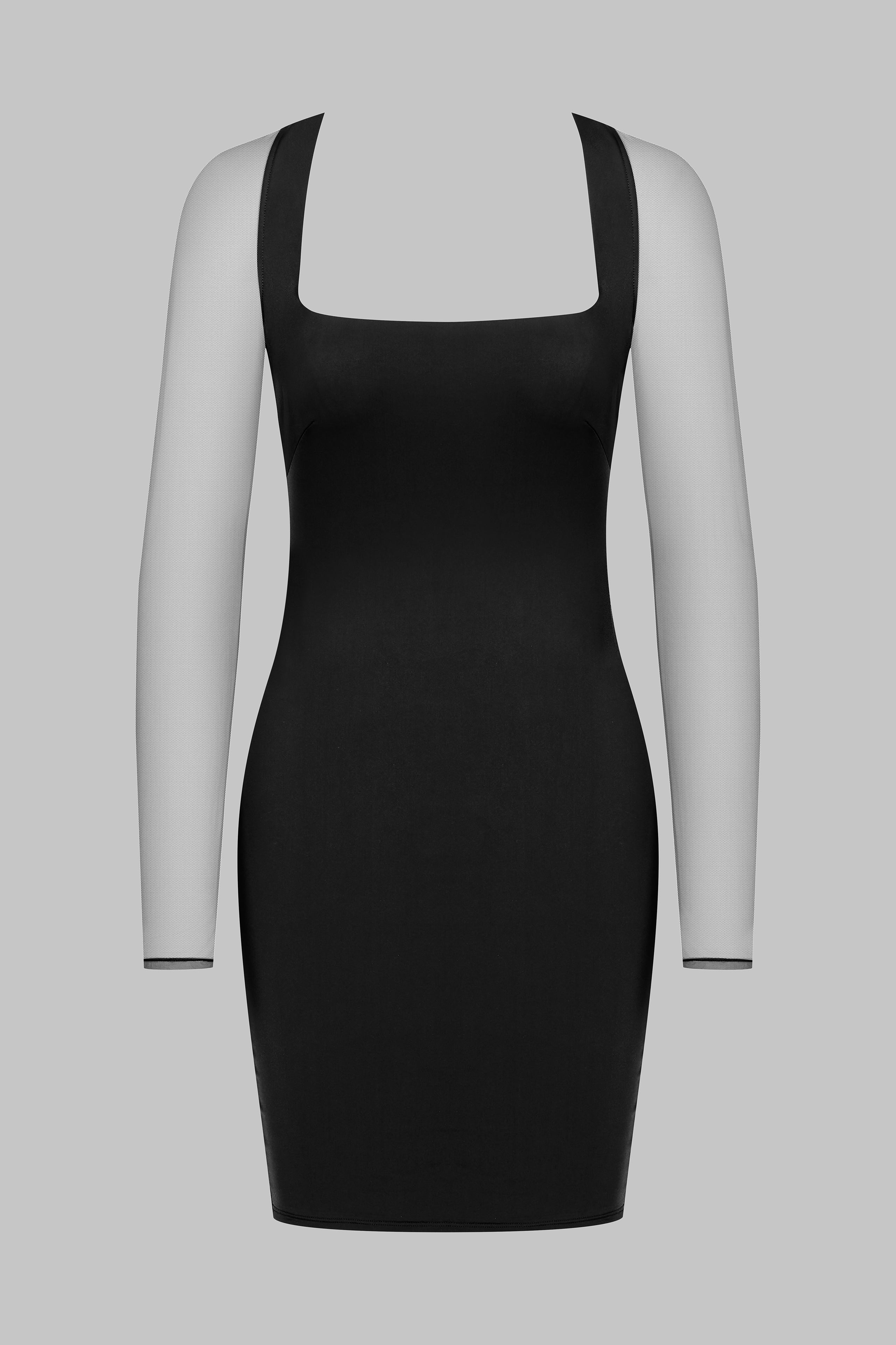 020 - Short stretch square neck dress