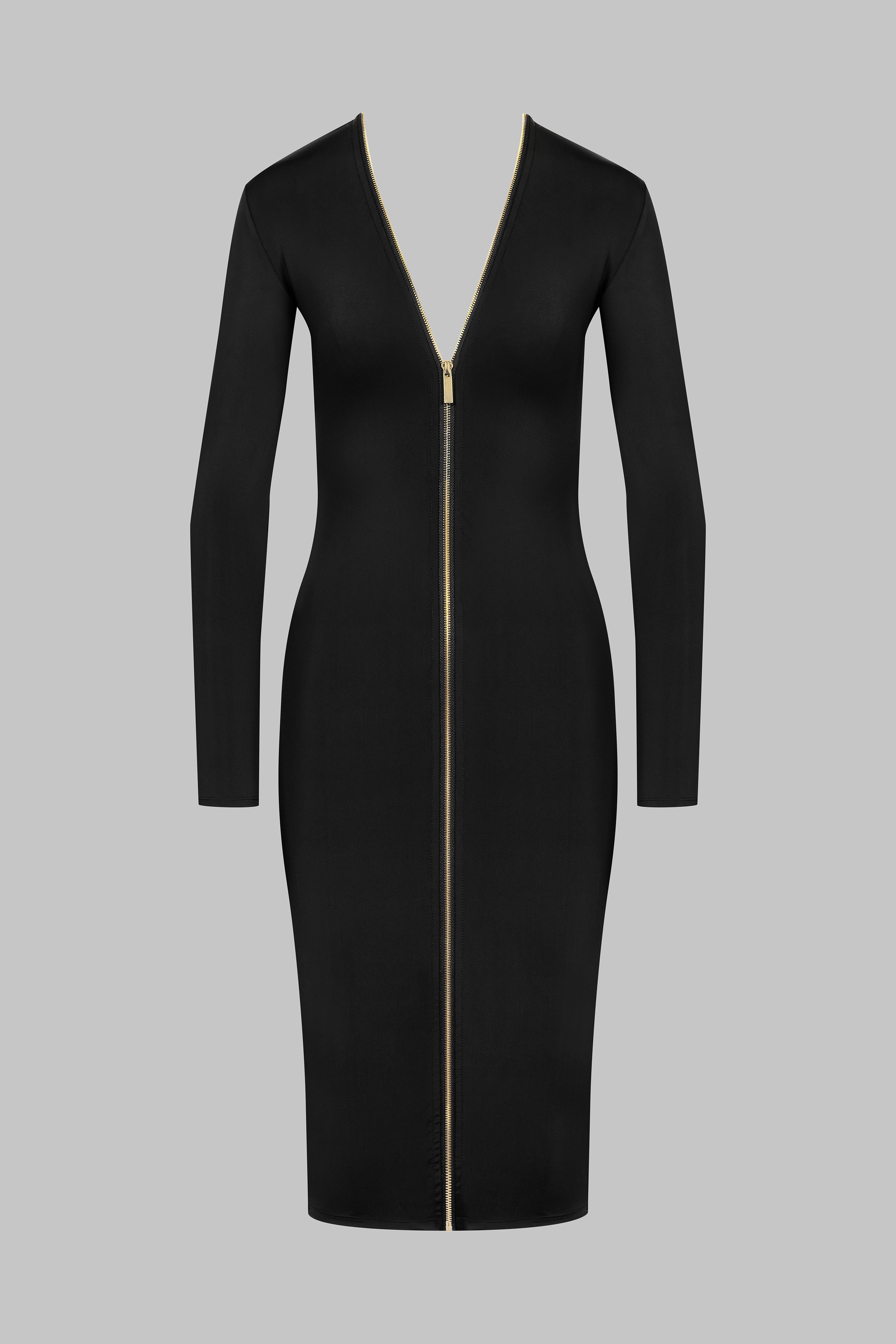 021 - Stretch midi dress with zip – Maison Close 021 - Stretch midi dress with zip – Maison Close