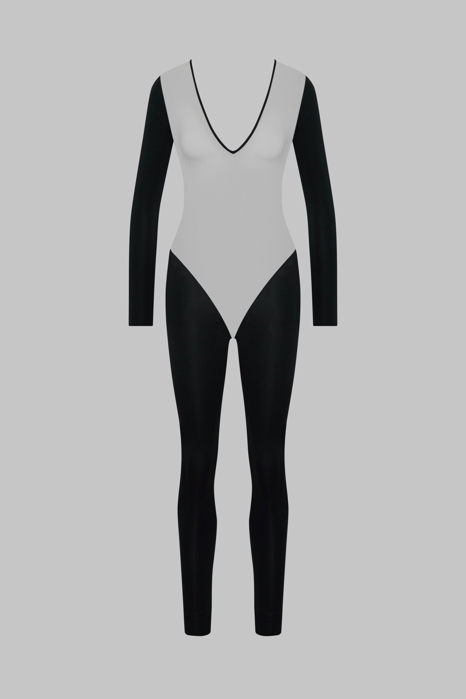 Long Sleeve Backless Catsuit - Pure Tentation