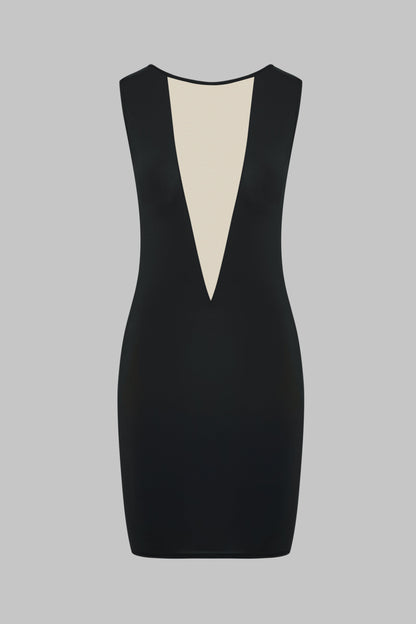 Minuit V-Neck Dress - Pure Tentation