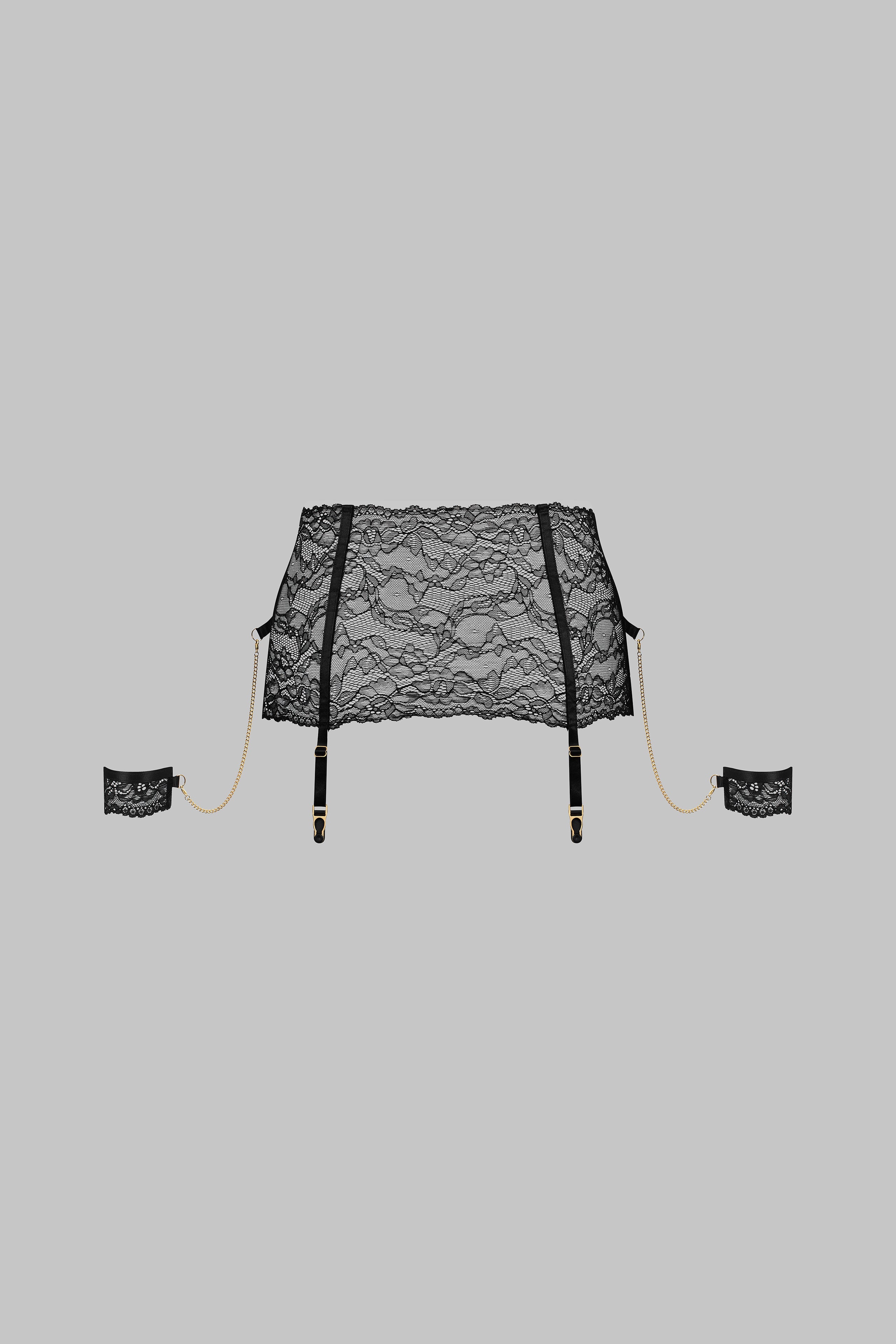 Garter belt with cuffs - Le Petit Secret - Maison Close Maison Close US Garter belt with cuffs - Le Petit Secret - Maison Close Maison Close US