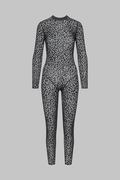 Leopard open back catsuit - 24 Secret Days