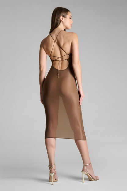 Midi Open Back Dress - French Kiss Light