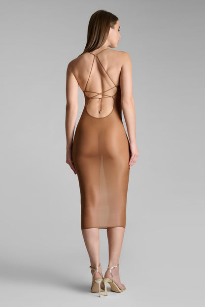 Midi Open Back Dress - French Kiss Light