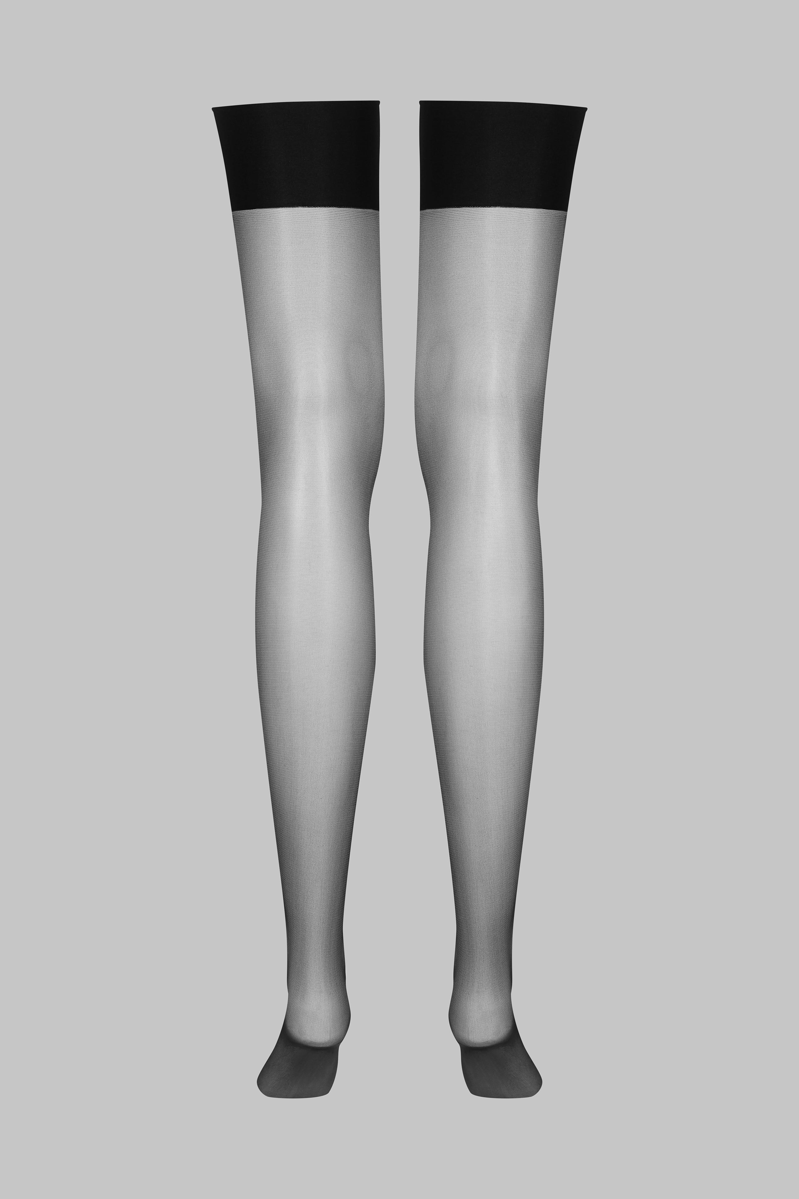 Signature Transparent Garter Stockings - 6D