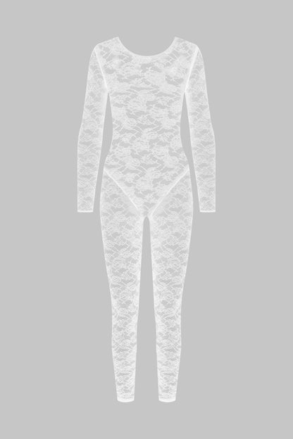 Long sleeve open back jumpsuit - Flashback