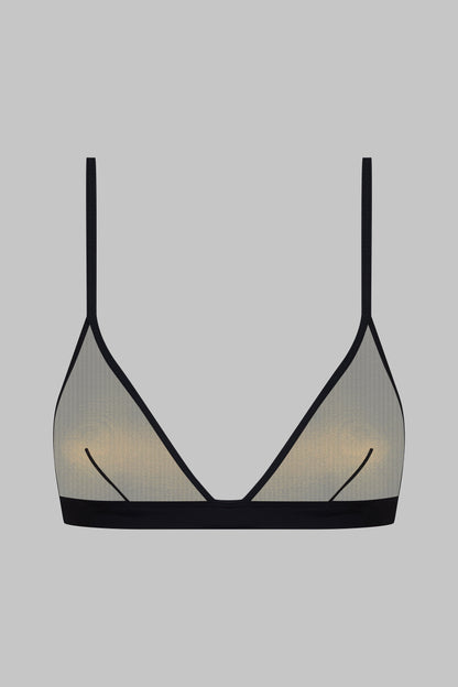 Shiny triangle bra 