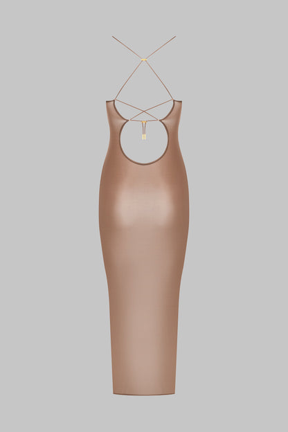 Midi Open Back Dress - French Kiss Light