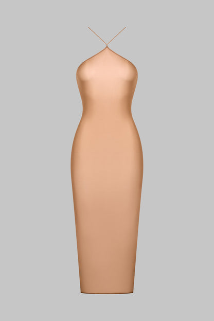 Midi Open Back Dress - French Kiss Light