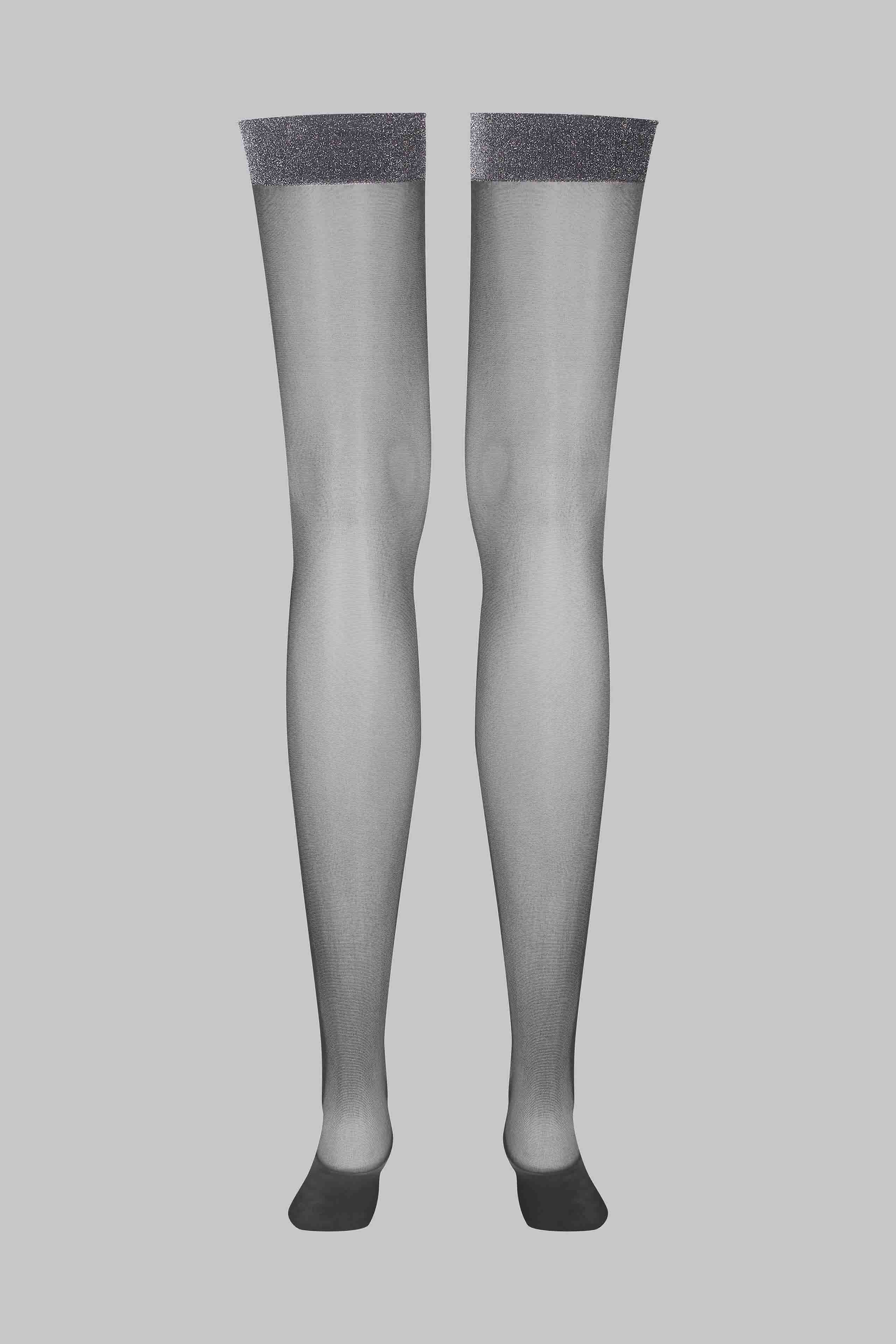 Lurex garter stockings - 20D