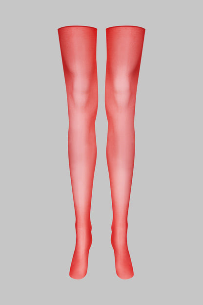 Glossy cut and curl stockings - 10D - LEGWEAR