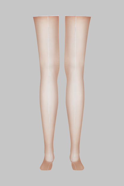 Cut and curled back seamed stockings - 20D  - LEGWEAR