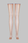 Cut and curled back seamed stockings - 20D - Les Coquetteries