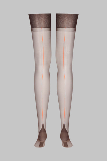Authentic neon seamed nylon stockings -15D - LEGWEAR