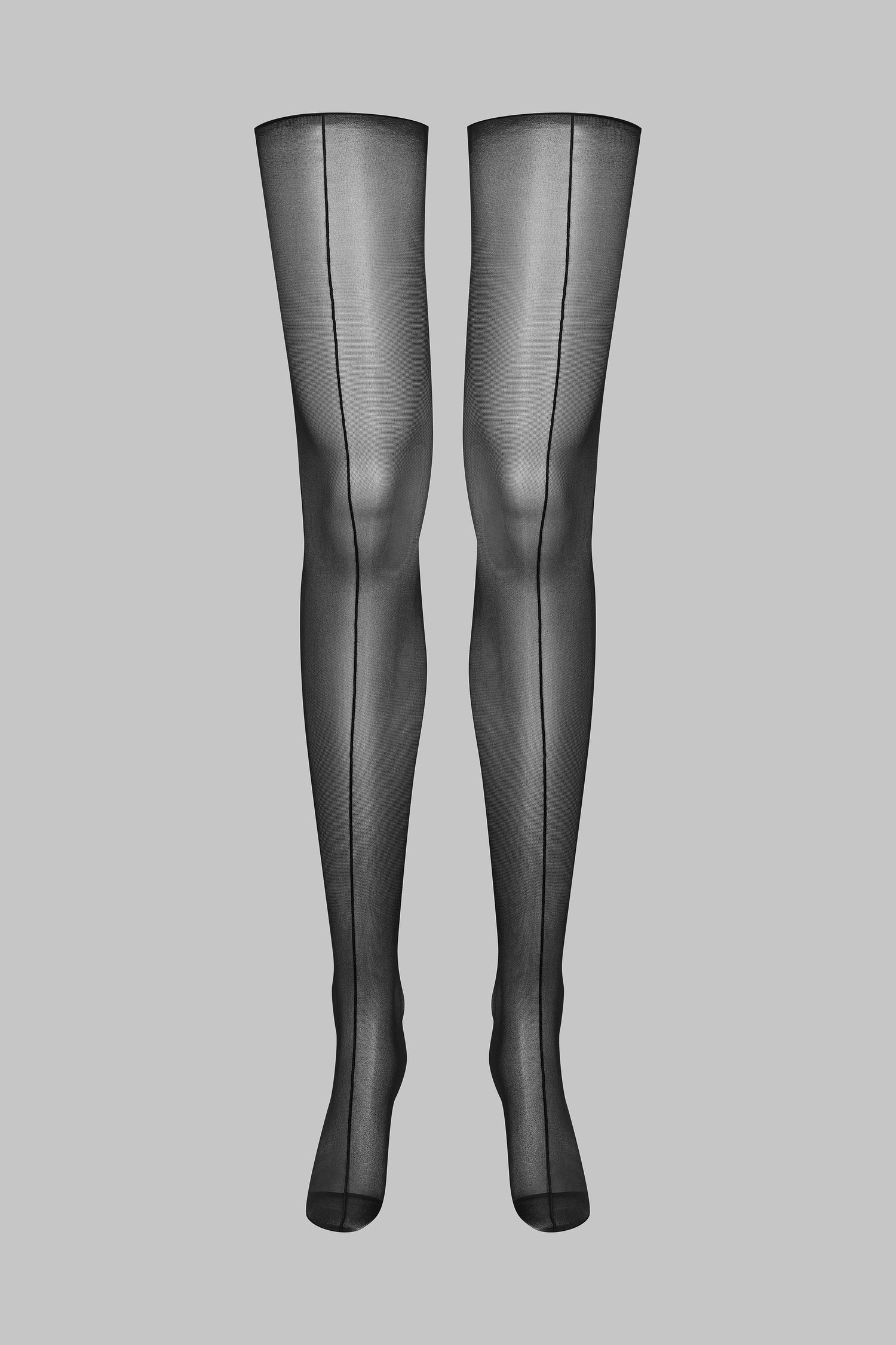 Cut and curled double seamed stockings - 20D - LEGWEAR