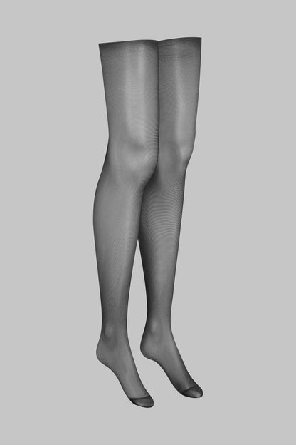Cut and curled back seamed stockings - 20D - LEGWEAR