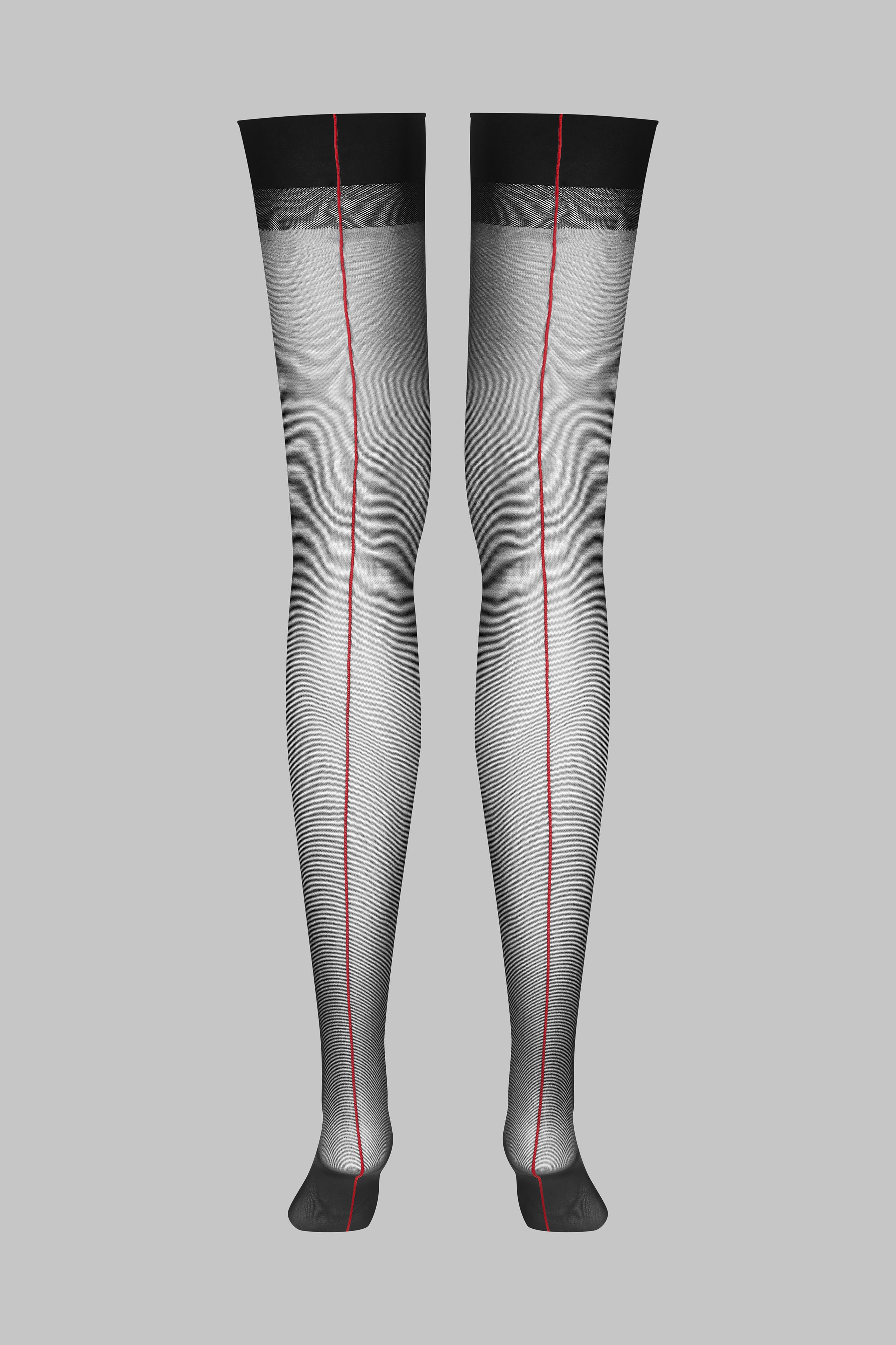 Back seamed garter stockings - 20D