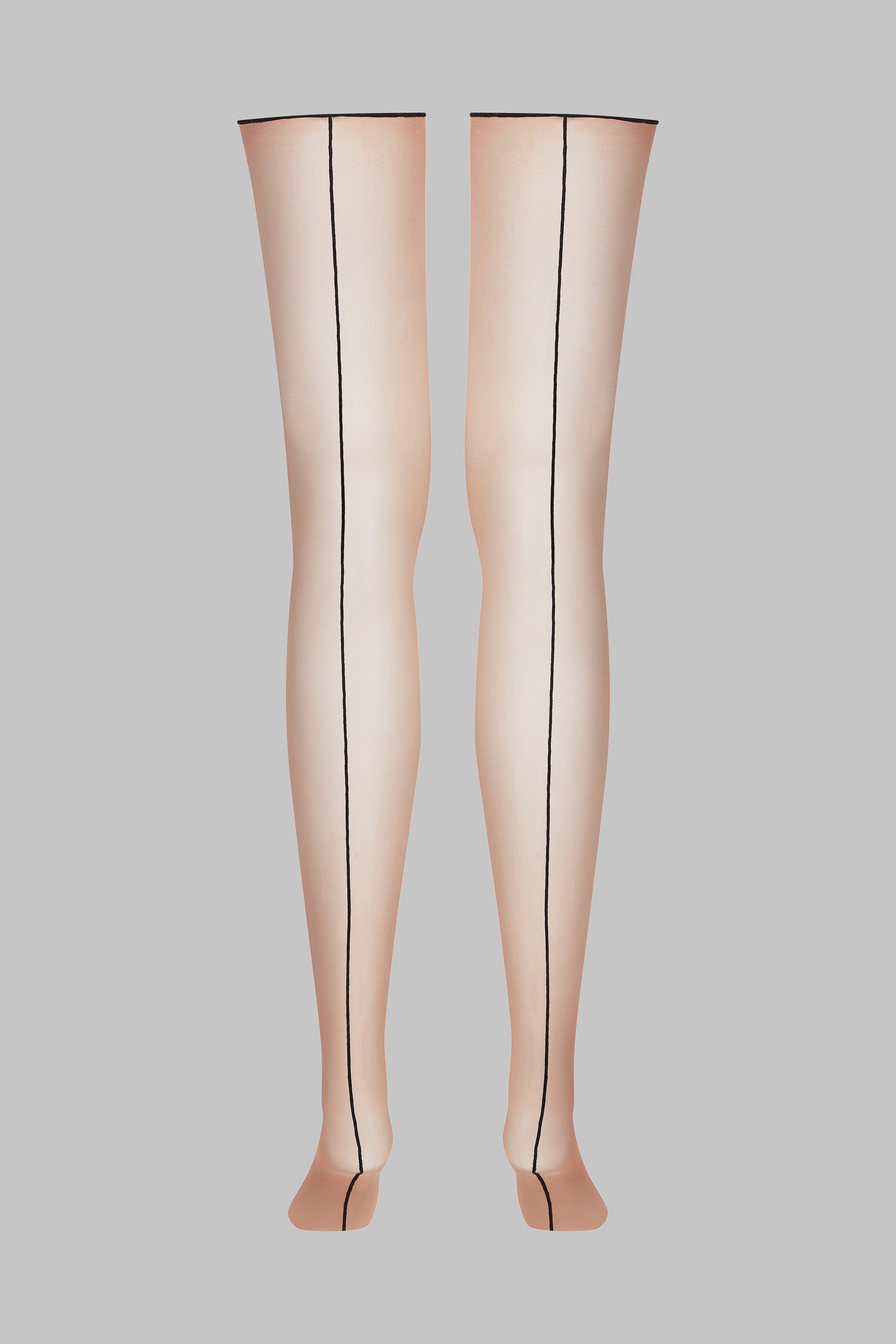 Cut and curled back seamed stockings - 20D - LEGWEAR