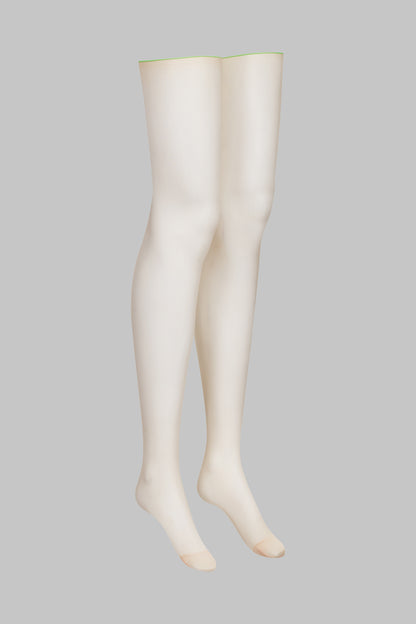 Cut and curled neon seamed stockings - 20D - LEGWEAR