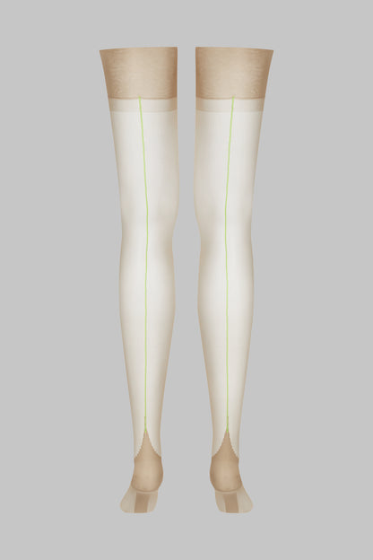 Authentic neon seamed nylon stockings -15D - LEGWEAR