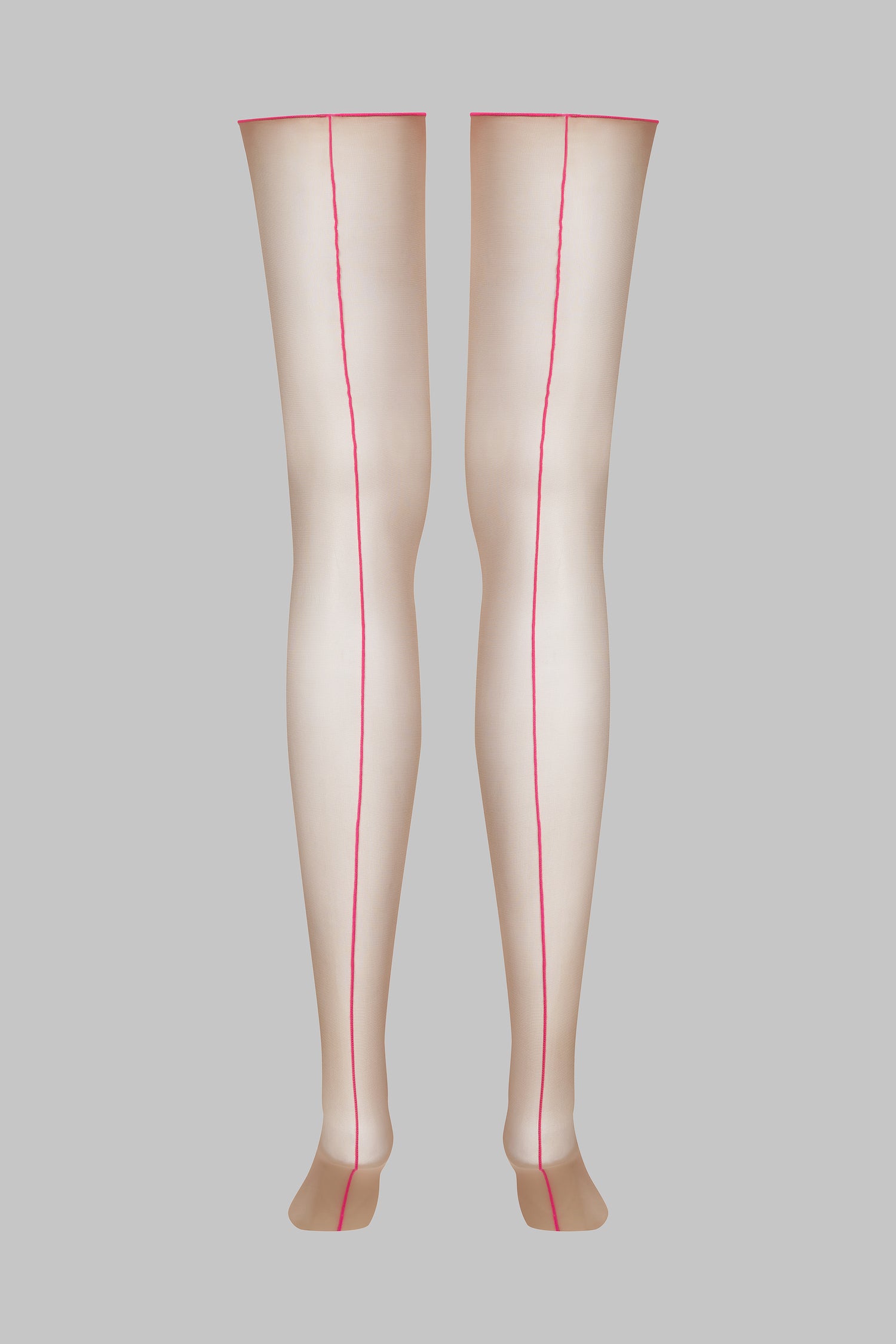 Cut and curled neon seamed stockings - 20D - LEGWEAR