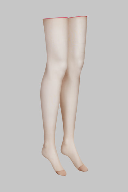 Cut and curled neon seamed stockings - 20D - LEGWEAR