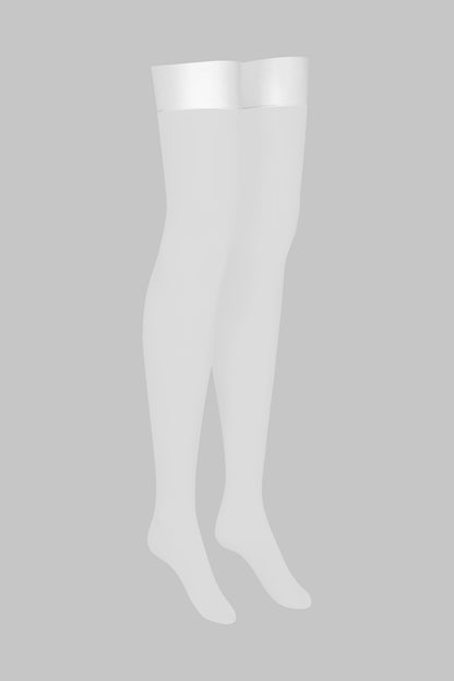 Nylon stockings - 15D - White - LEGWEAR