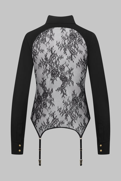 032 - Back lace garter shirt 