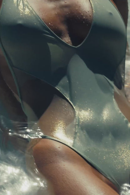 Swimsuit Backless One-Piece - Minuit