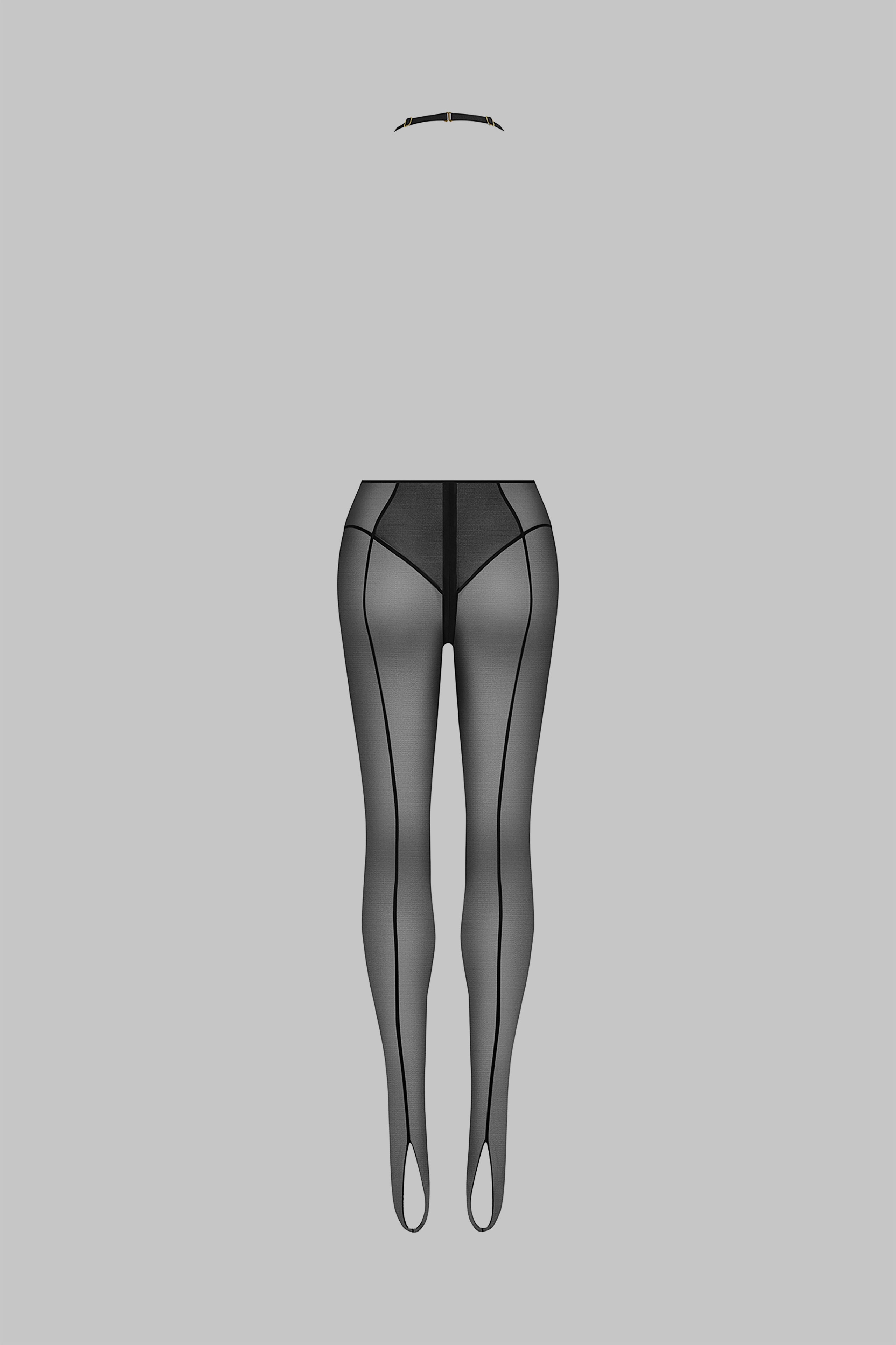 Stirrup leggings with zip and Harness - L&