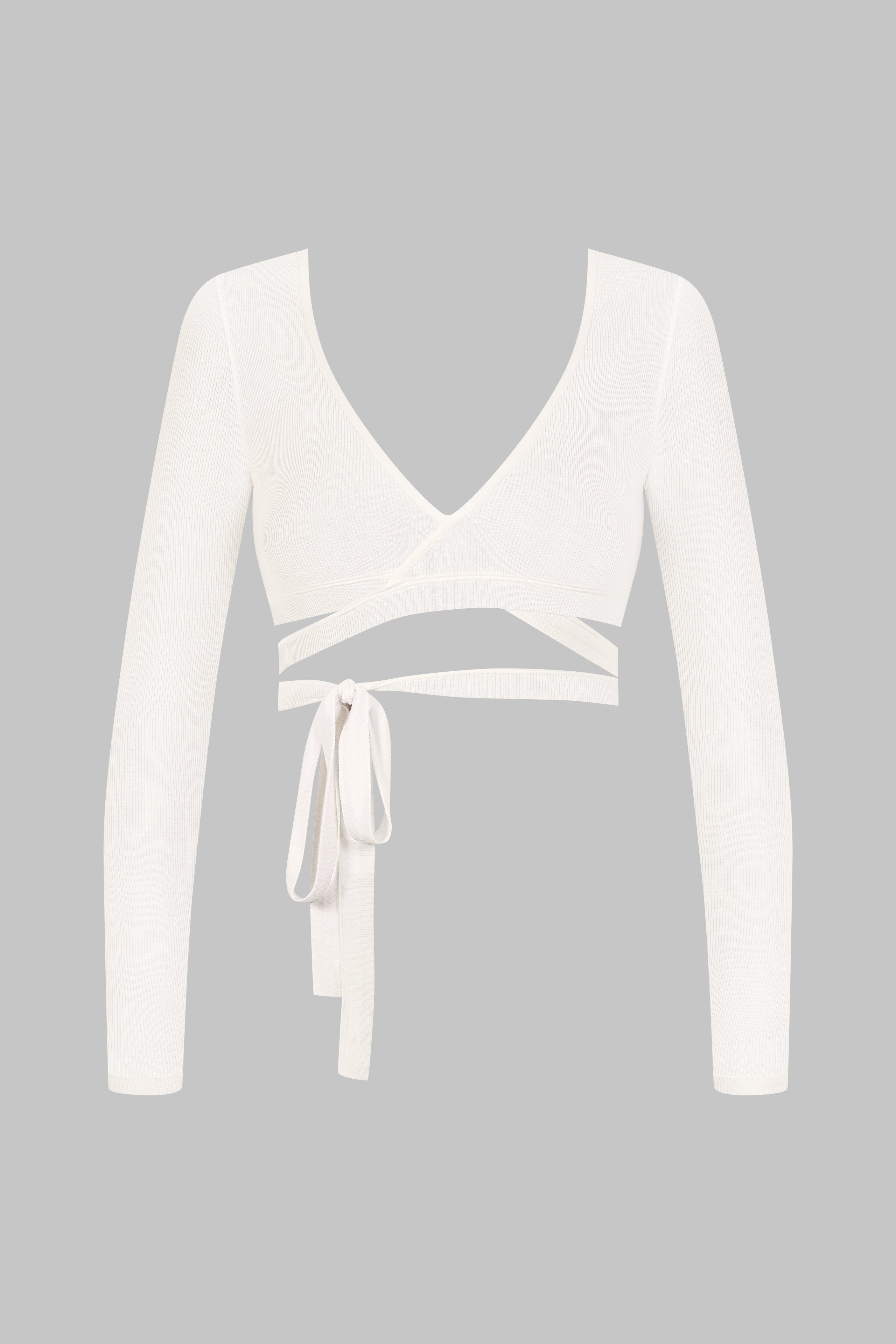 Wrap over top long sleeves - La Femme Amazone