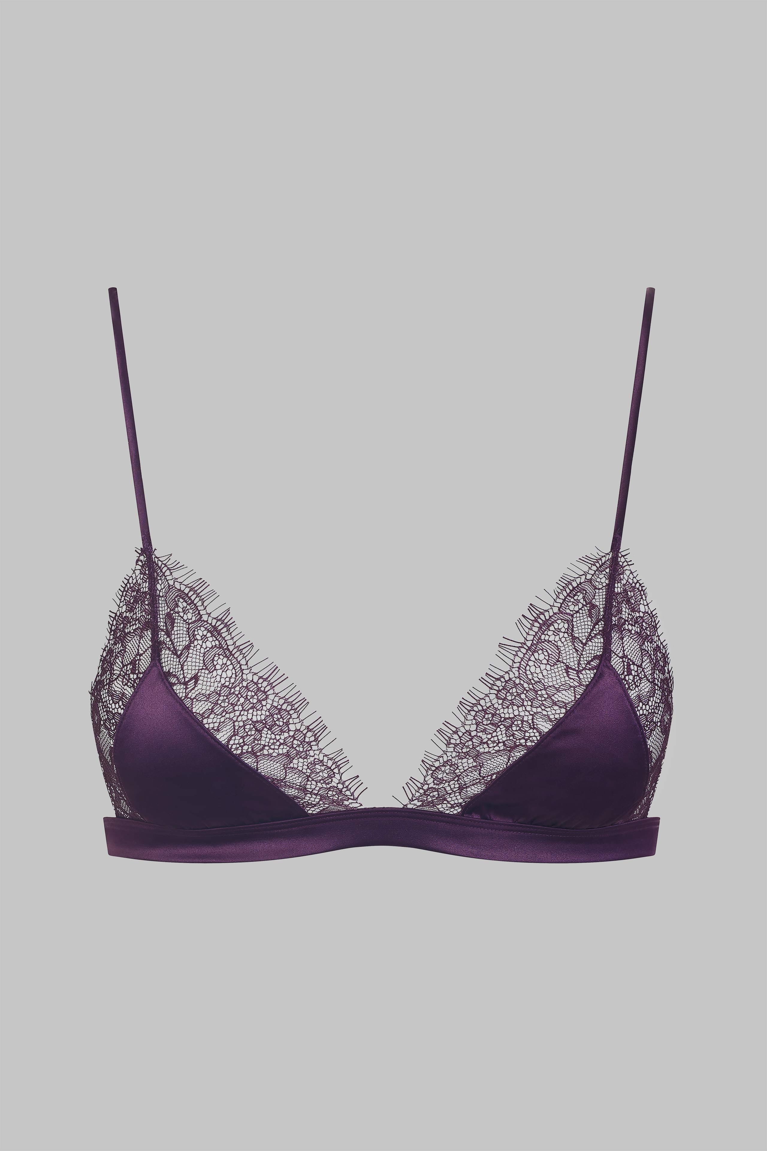 Triangle Bra - Villa Satine - Purple – Maison Close