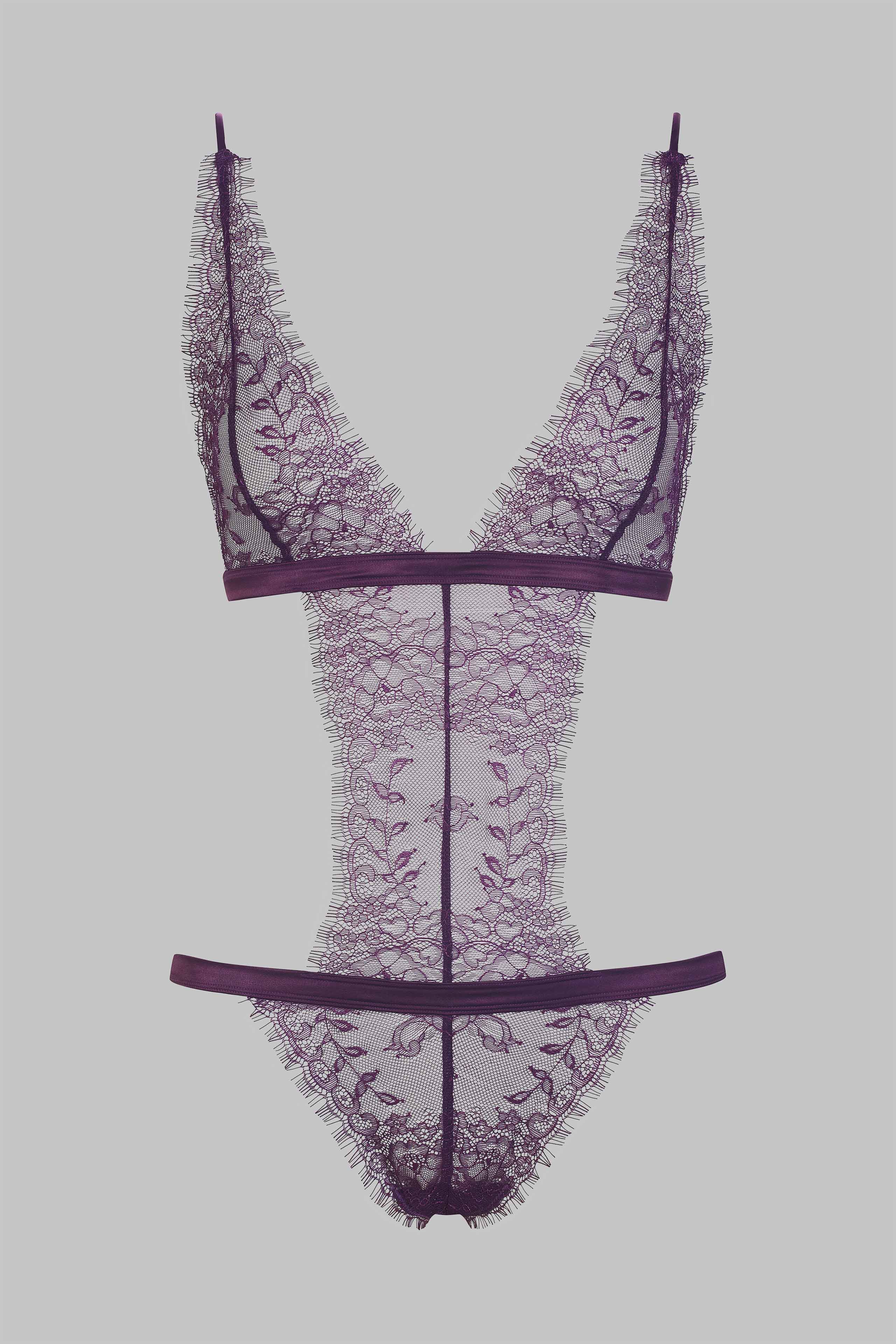 Thong body - Villa Satine - Purple